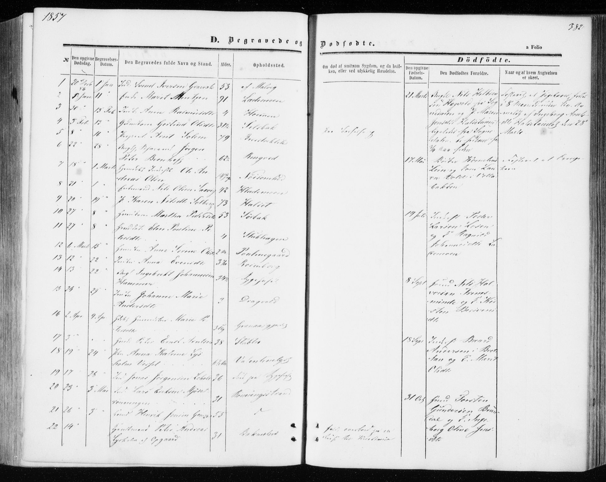 Ministerialprotokoller, klokkerbøker og fødselsregistre - Sør-Trøndelag, SAT/A-1456/606/L0292: Parish register (official) no. 606A07, 1856-1865, p. 382