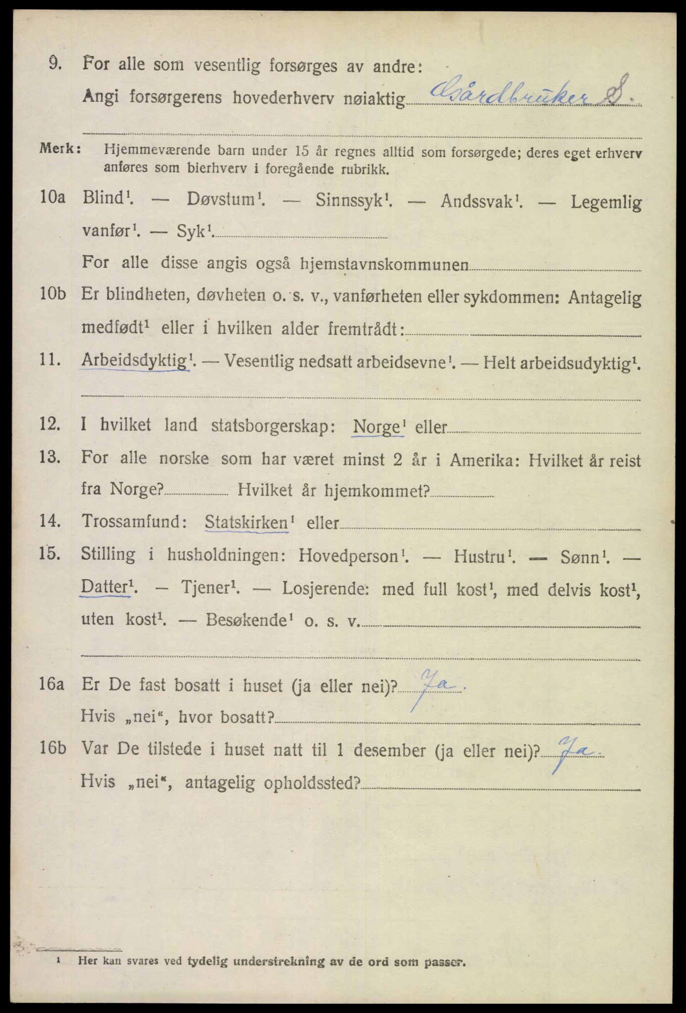 SAK, 1920 census for Landvik, 1920, p. 4019