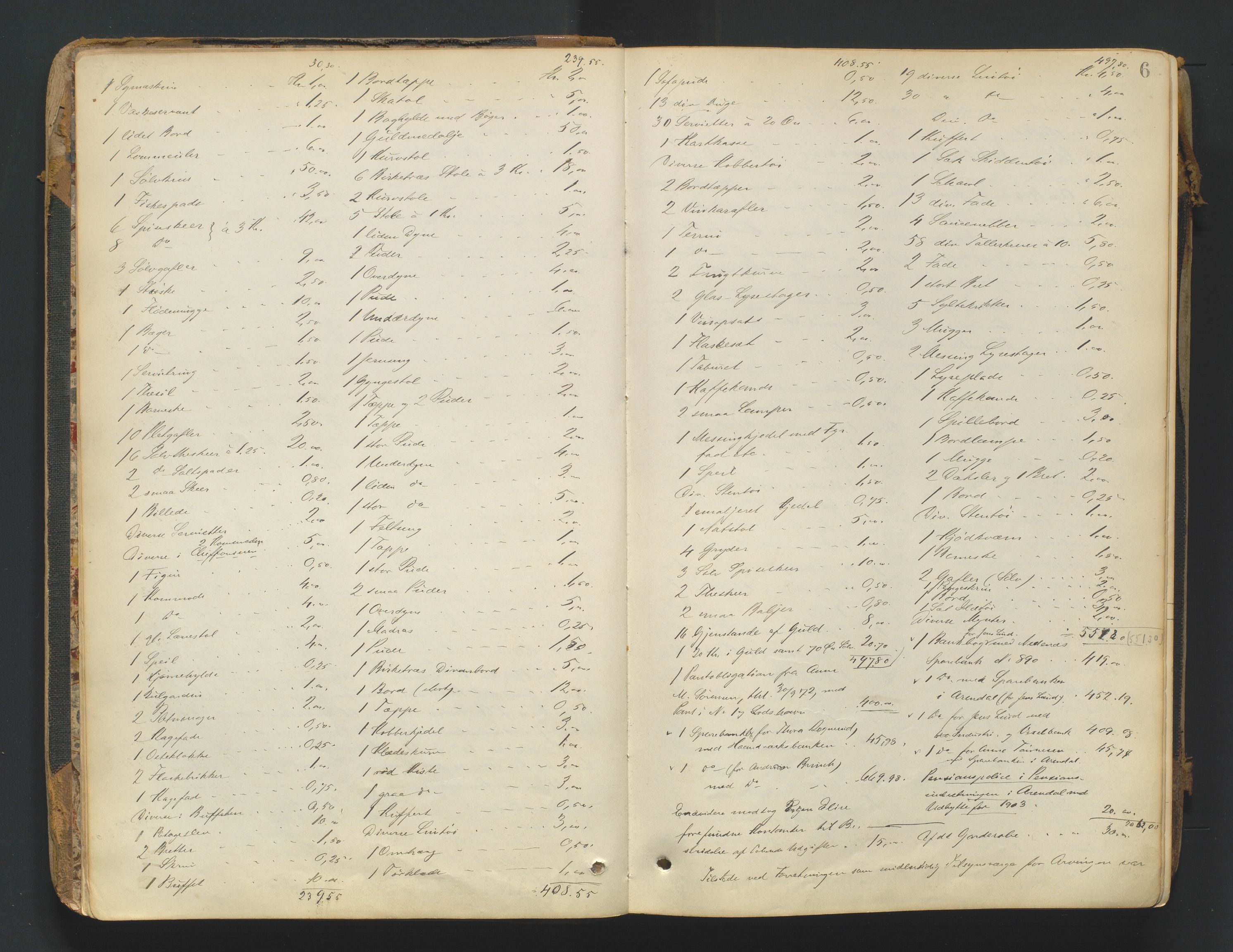 Arendal byfogd, AV/SAK-1222-0001/H/Hc/L0037: Skifteregistreringsprotokoll nr. 35, 1903-1926, p. 5b-6a