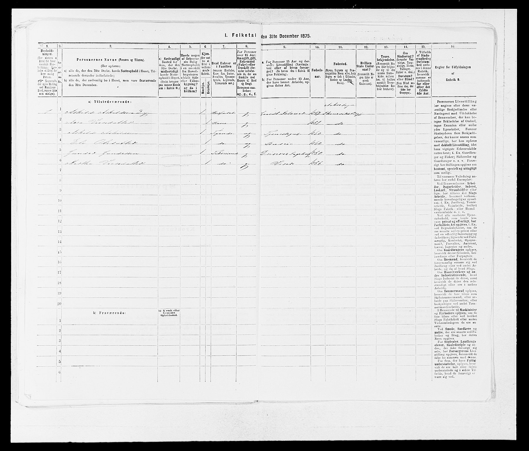 SAB, 1875 census for 1212P Skånevik, 1875, p. 775