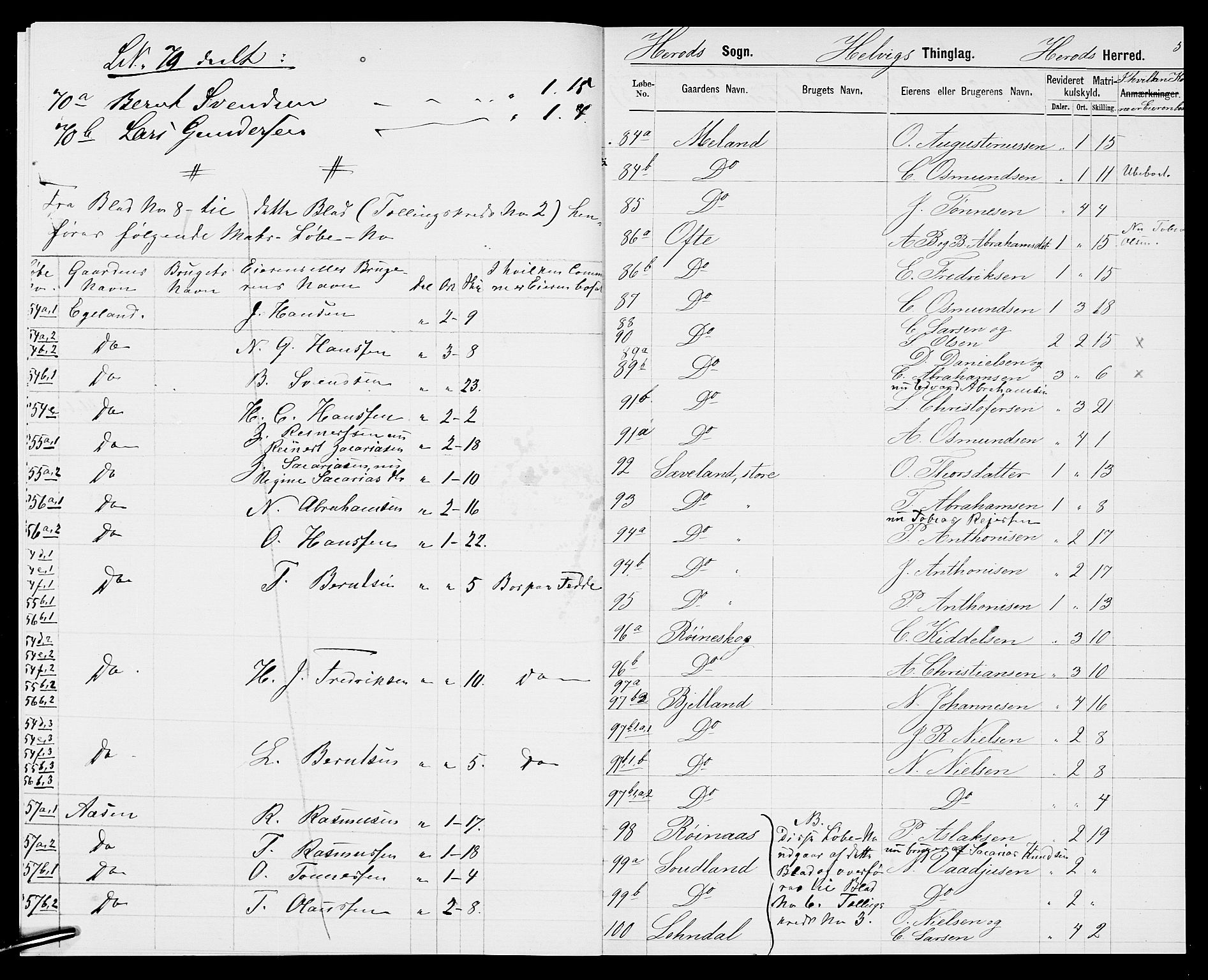 SAK, 1875 census for 1039P Herad, 1875, p. 7