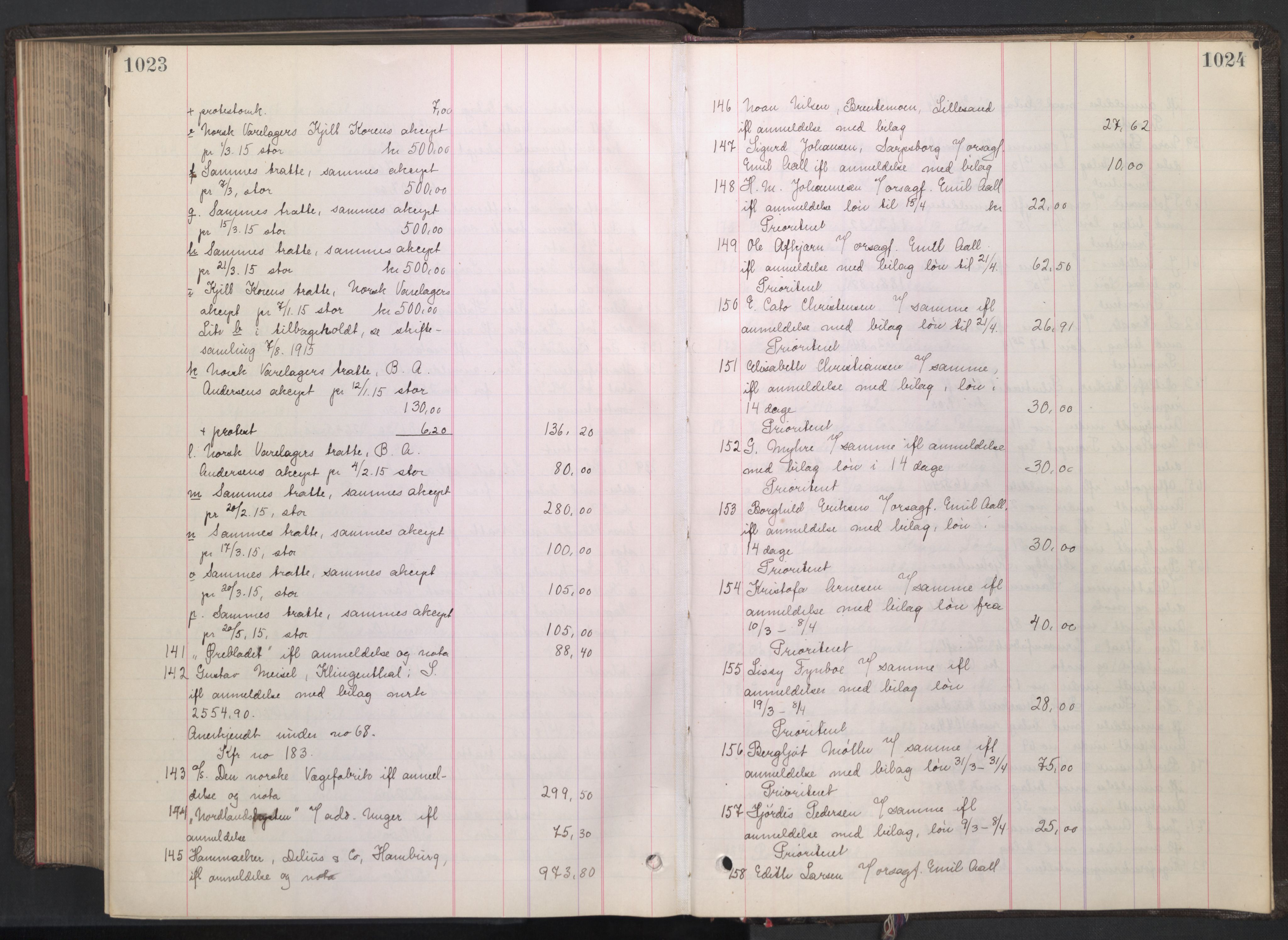 Oslo skifterett, AV/SAO-A-10383/H/Hd/Hdb/L0012: Skifteutlodningsprotokoll, 1917-1918, p. 1023-1024