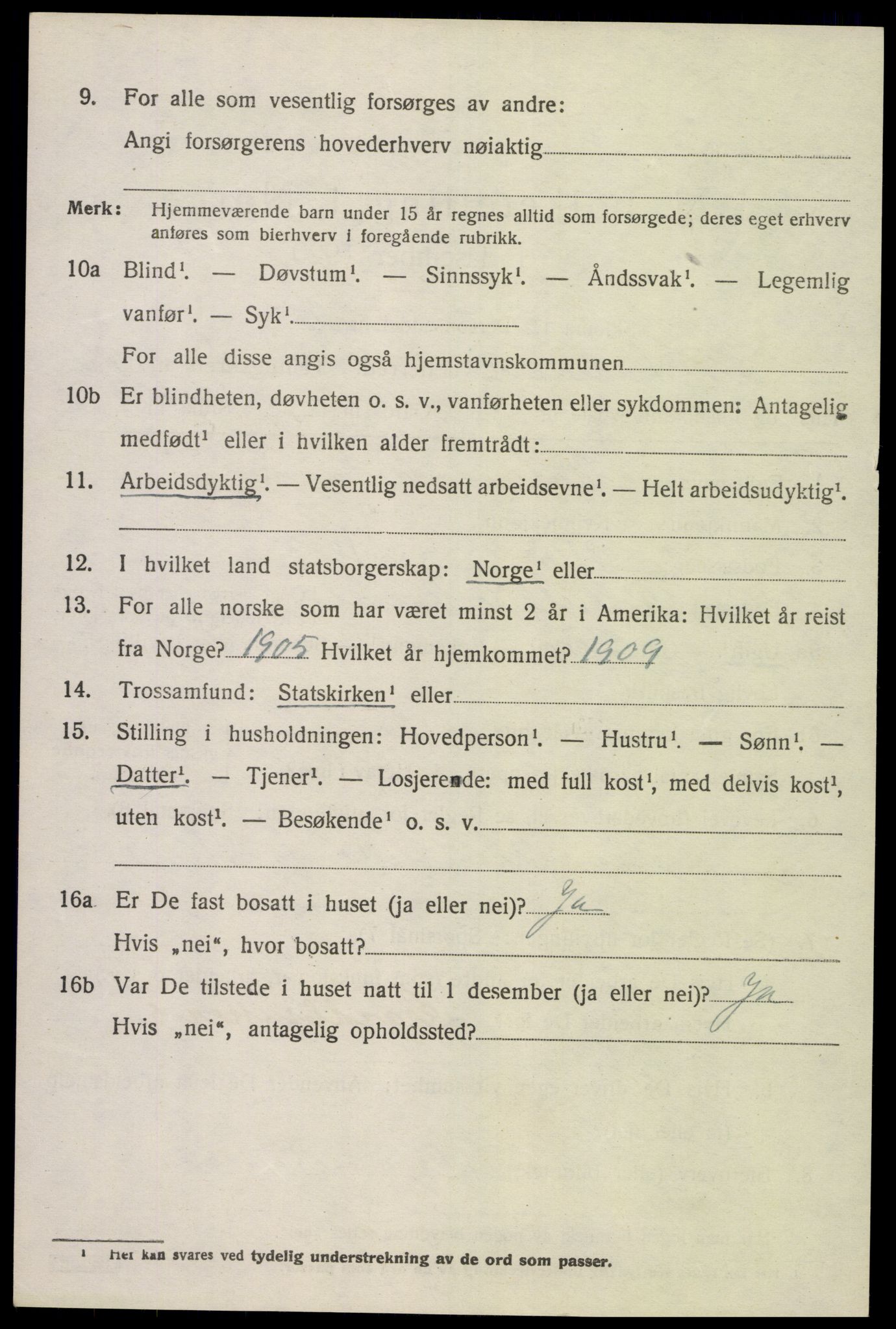 SAK, 1920 census for Sør-Audnedal, 1920, p. 5156