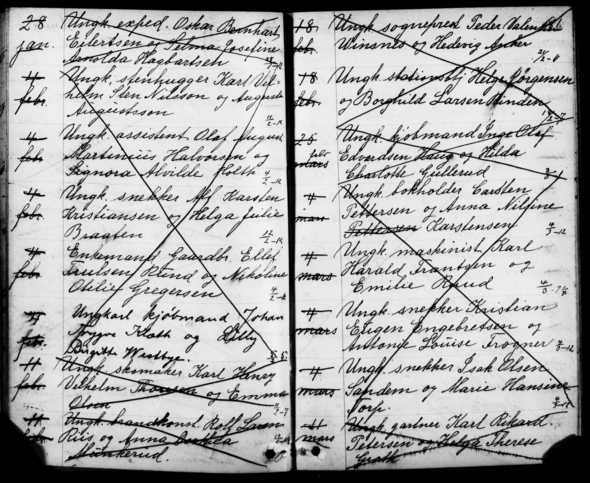 Oslo domkirke Kirkebøker, SAO/A-10752/H/Ha/L0005: Banns register no. 5, 1913-1919, p. 80-81