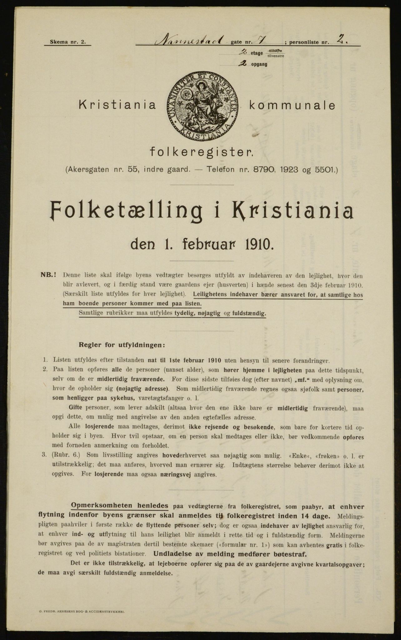 OBA, Municipal Census 1910 for Kristiania, 1910, p. 66819