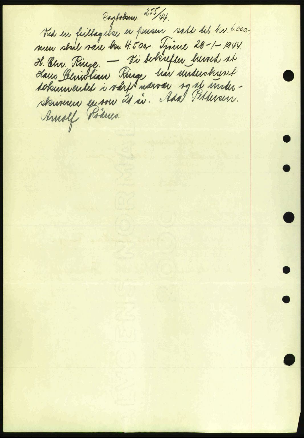 Tønsberg sorenskriveri, AV/SAKO-A-130/G/Ga/Gaa/L0014: Mortgage book no. A14, 1943-1944, Diary no: : 187/1944