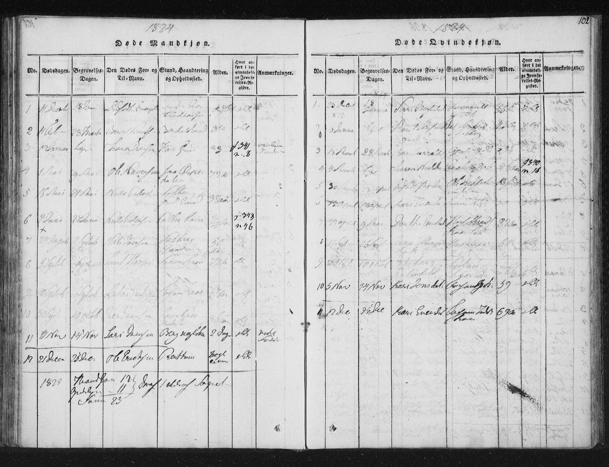 Ministerialprotokoller, klokkerbøker og fødselsregistre - Sør-Trøndelag, SAT/A-1456/689/L1037: Parish register (official) no. 689A02, 1816-1842, p. 102
