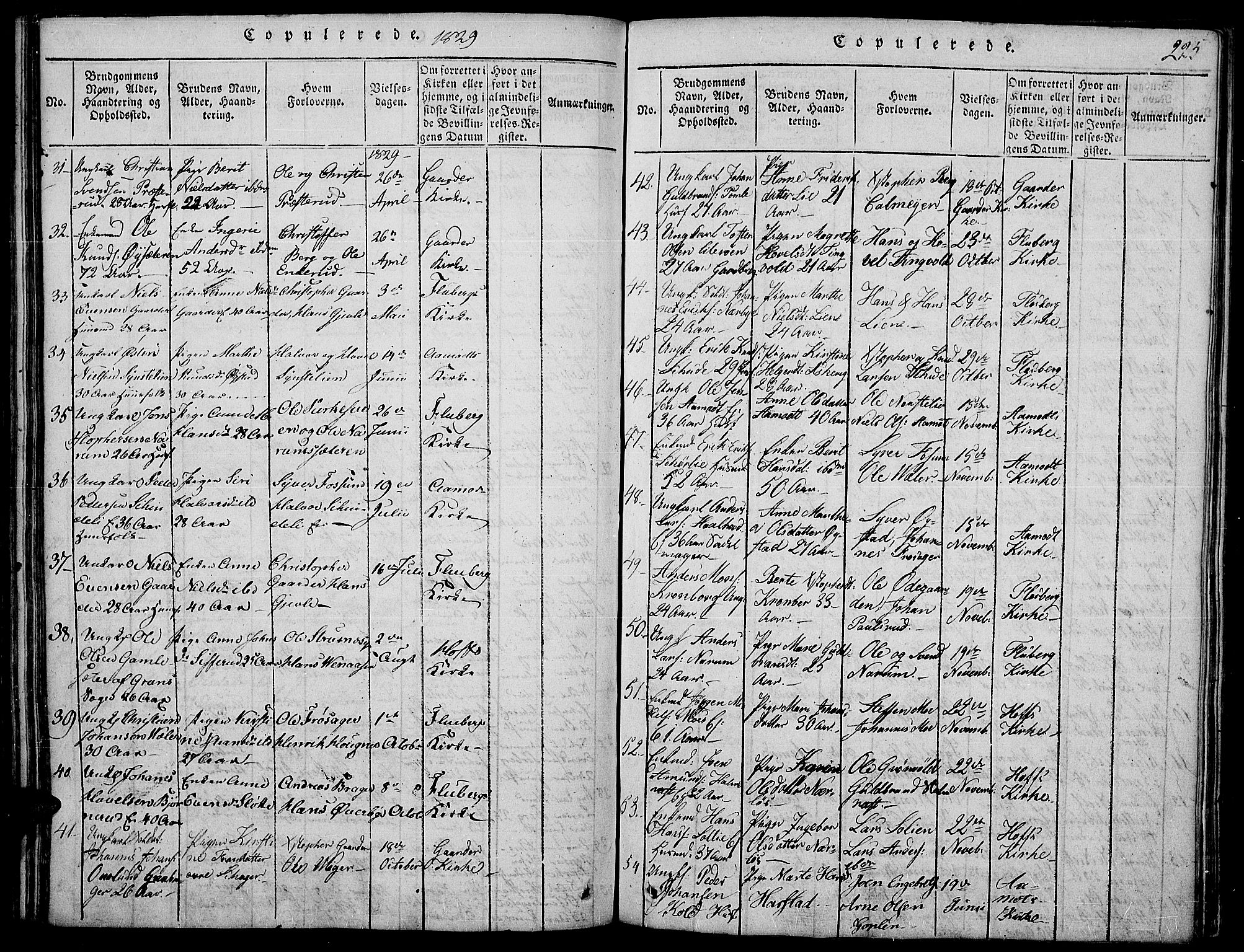 Land prestekontor, SAH/PREST-120/H/Ha/Haa/L0007: Parish register (official) no. 7, 1814-1830, p. 225