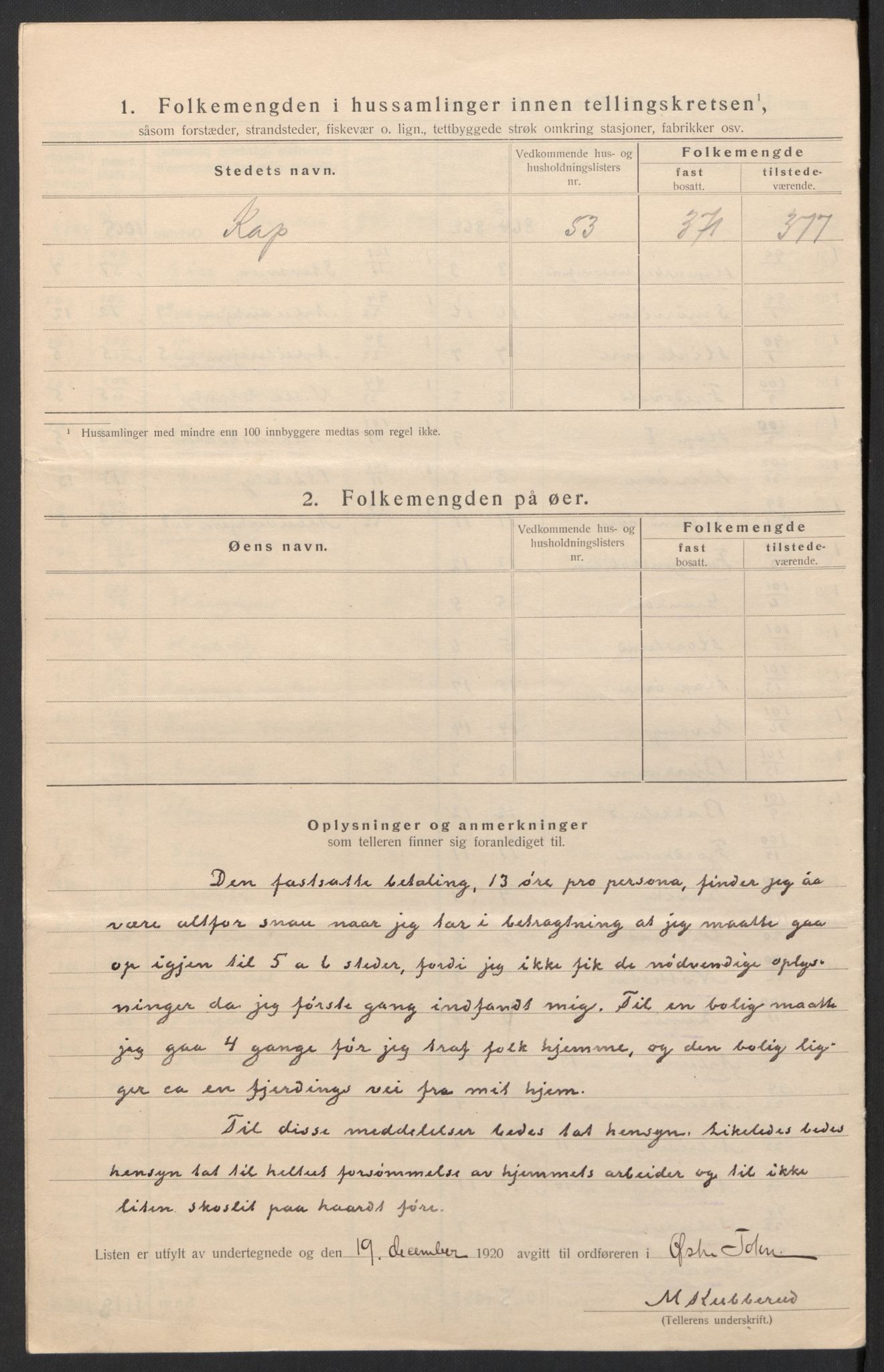 SAH, 1920 census for Østre Toten, 1920, p. 34