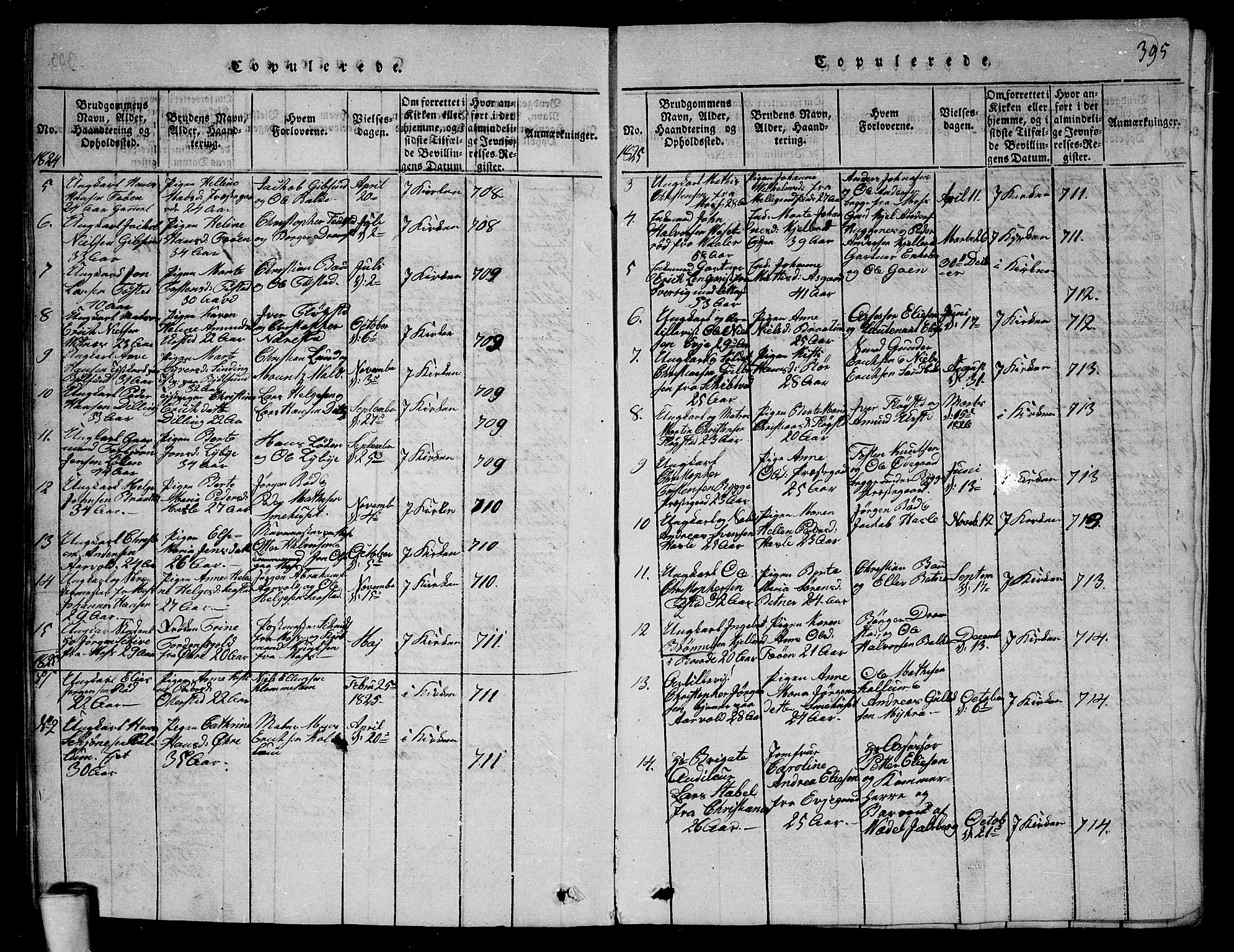 Rygge prestekontor Kirkebøker, SAO/A-10084b/G/Ga/L0001: Parish register (copy) no. 1, 1814-1871, p. 394-395