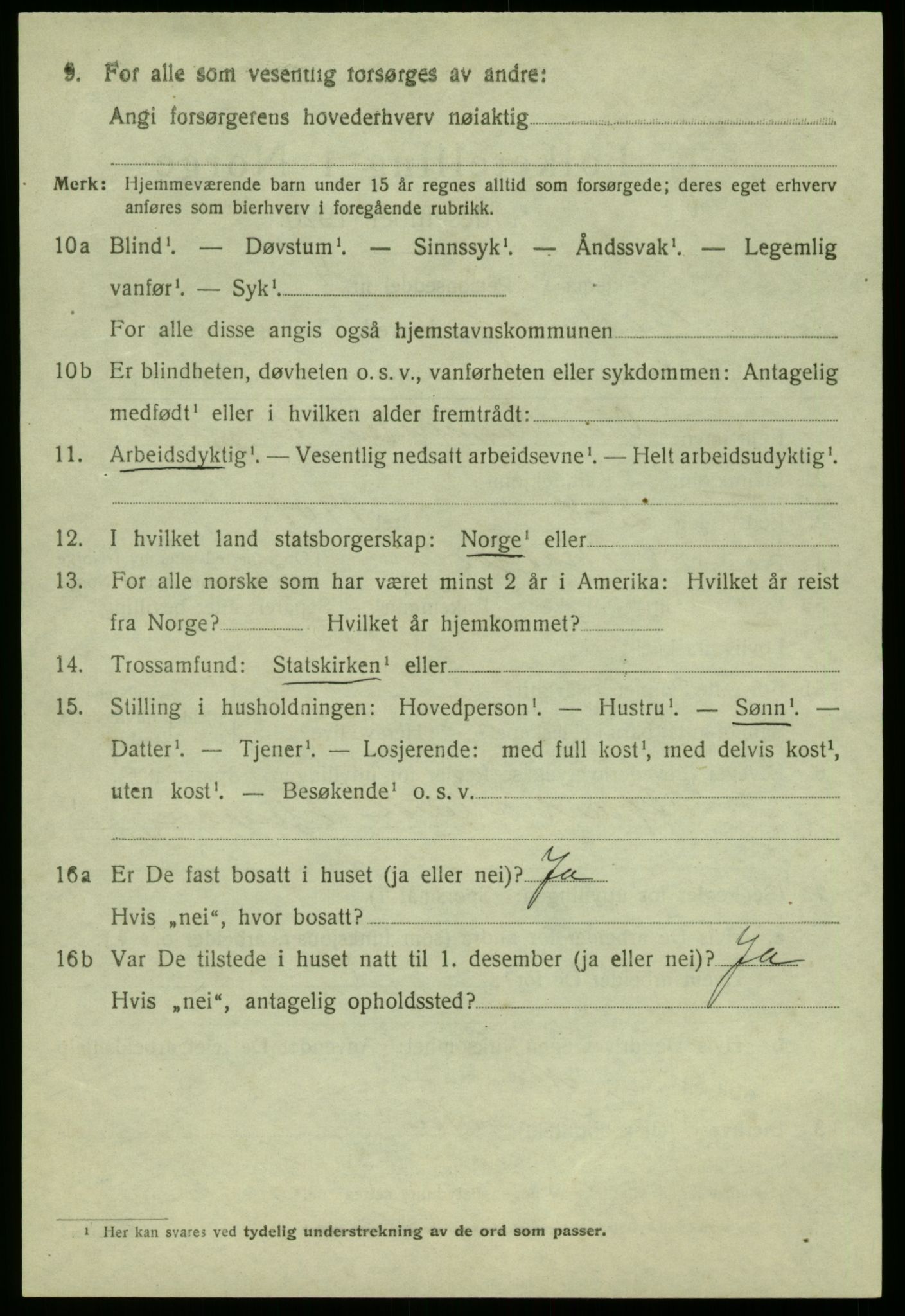 SAB, 1920 census for Masfjorden, 1920, p. 2636