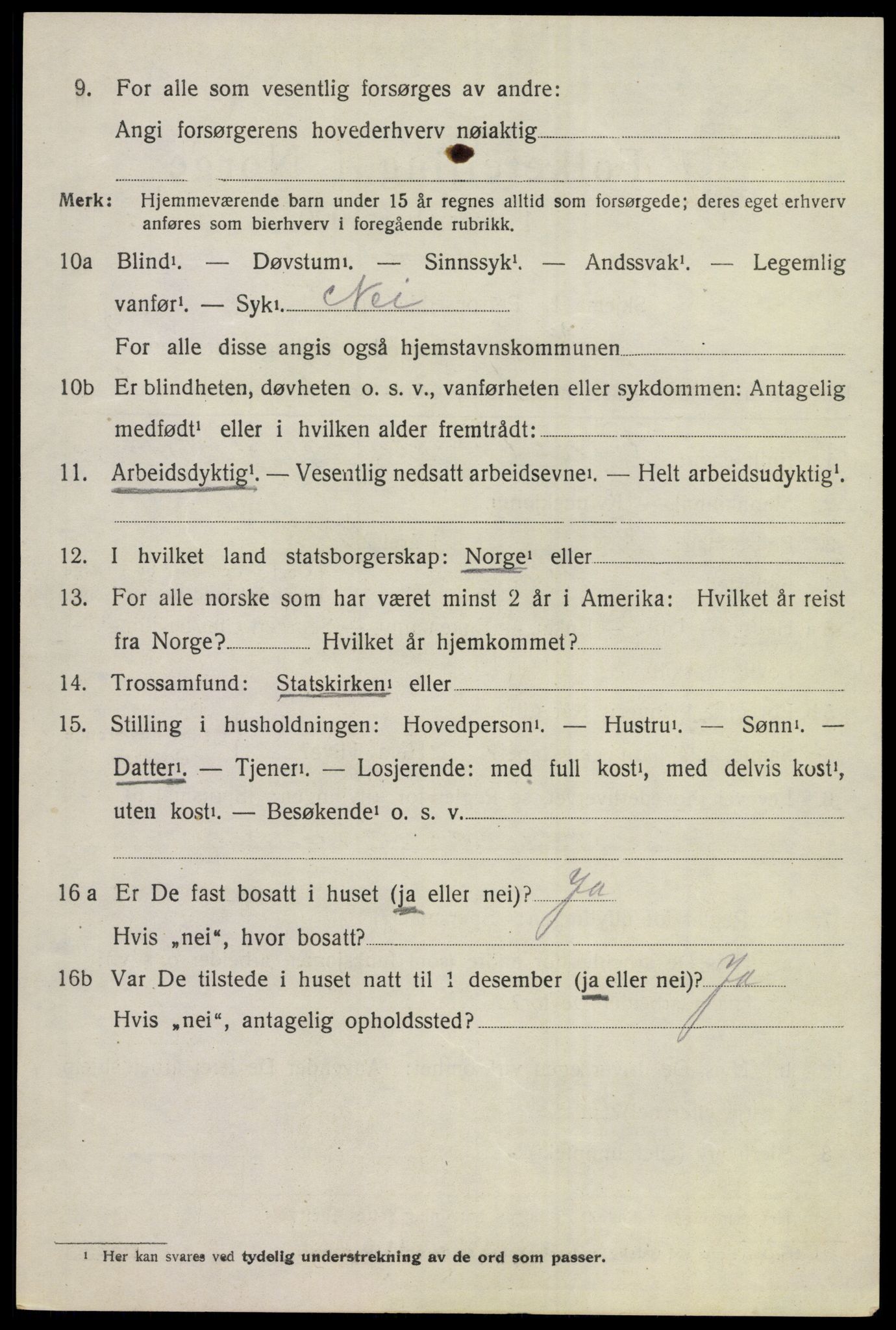 SAKO, 1920 census for Hole, 1920, p. 2732