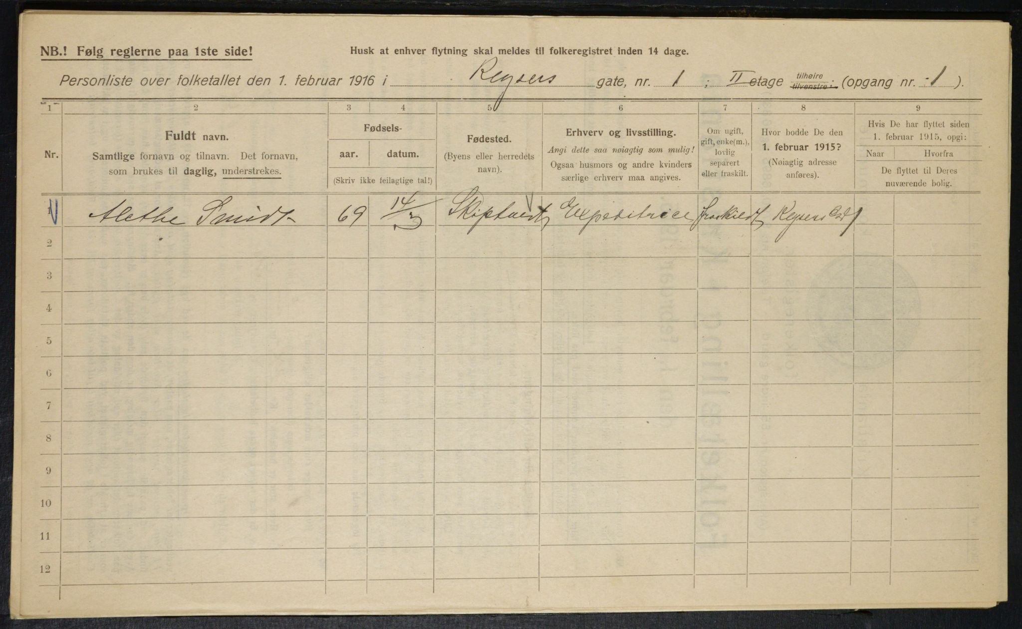 OBA, Municipal Census 1916 for Kristiania, 1916, p. 50235