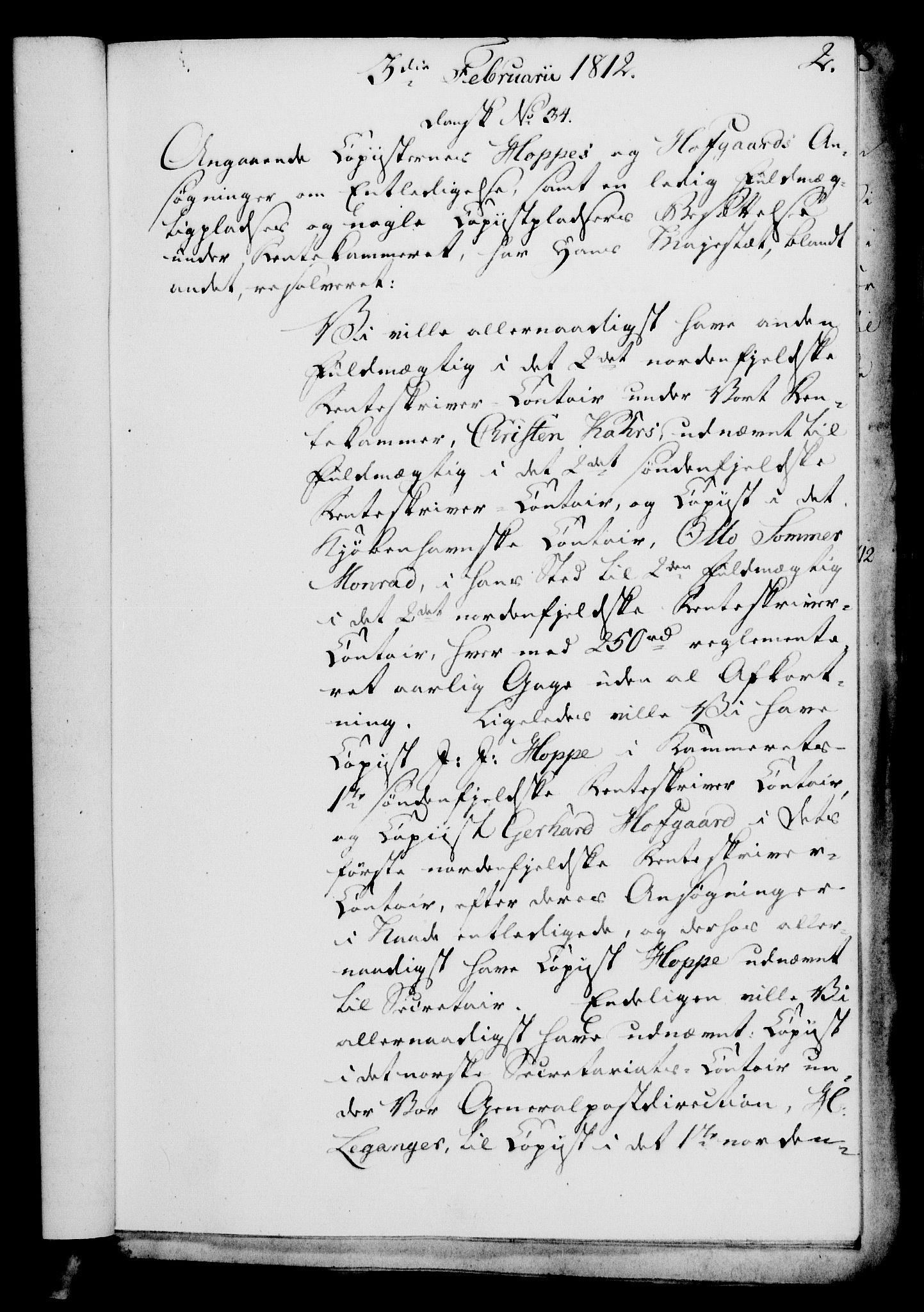 Rentekammeret, Kammerkanselliet, AV/RA-EA-3111/G/Gf/Gfa/L0094: Norsk relasjons- og resolusjonsprotokoll (merket RK 52.94), 1812, p. 34