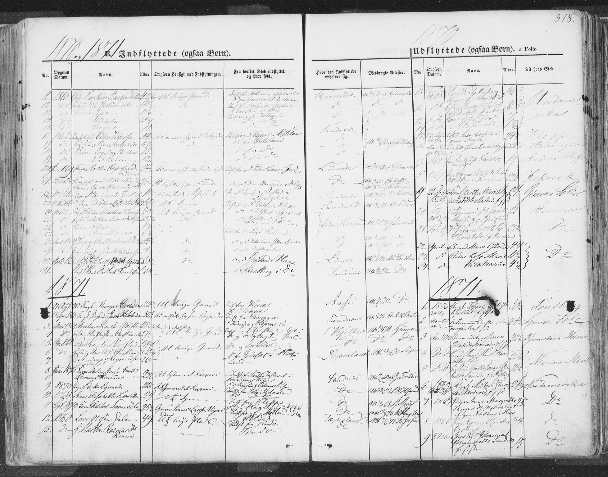 Høyland sokneprestkontor, AV/SAST-A-101799/001/30BA/L0009: Parish register (official) no. A 9.2, 1857-1877, p. 318