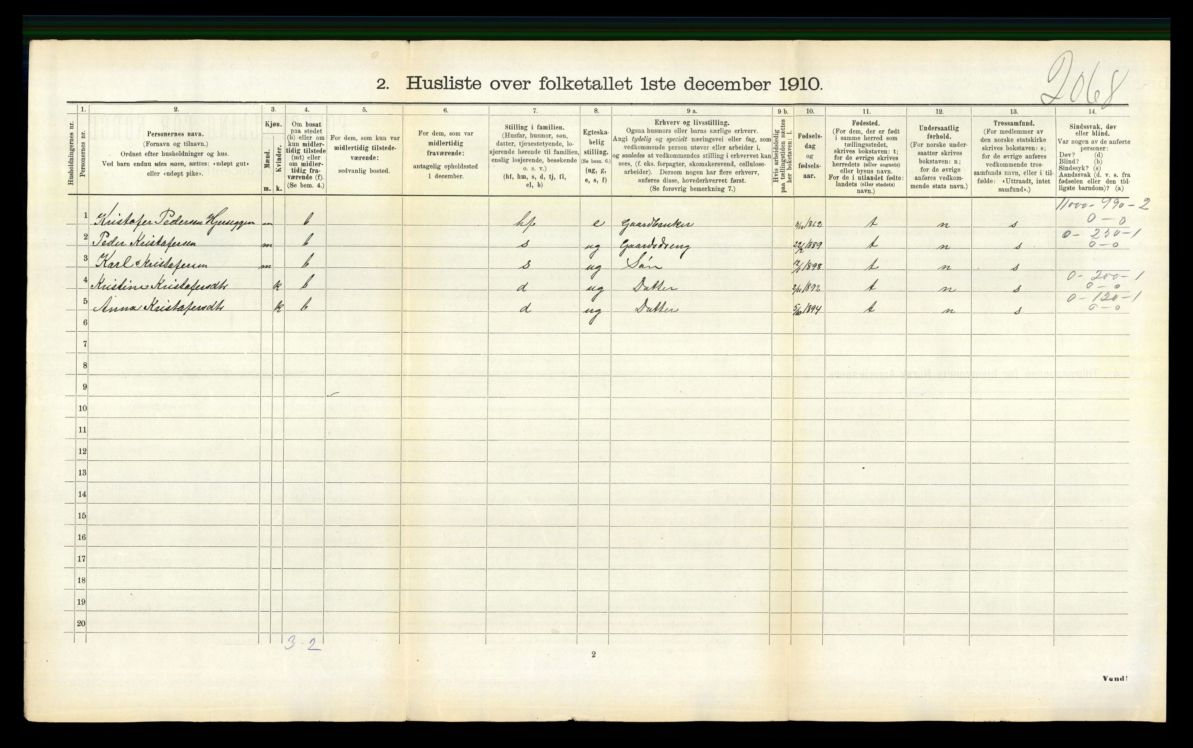 RA, 1910 census for Luster, 1910, p. 316