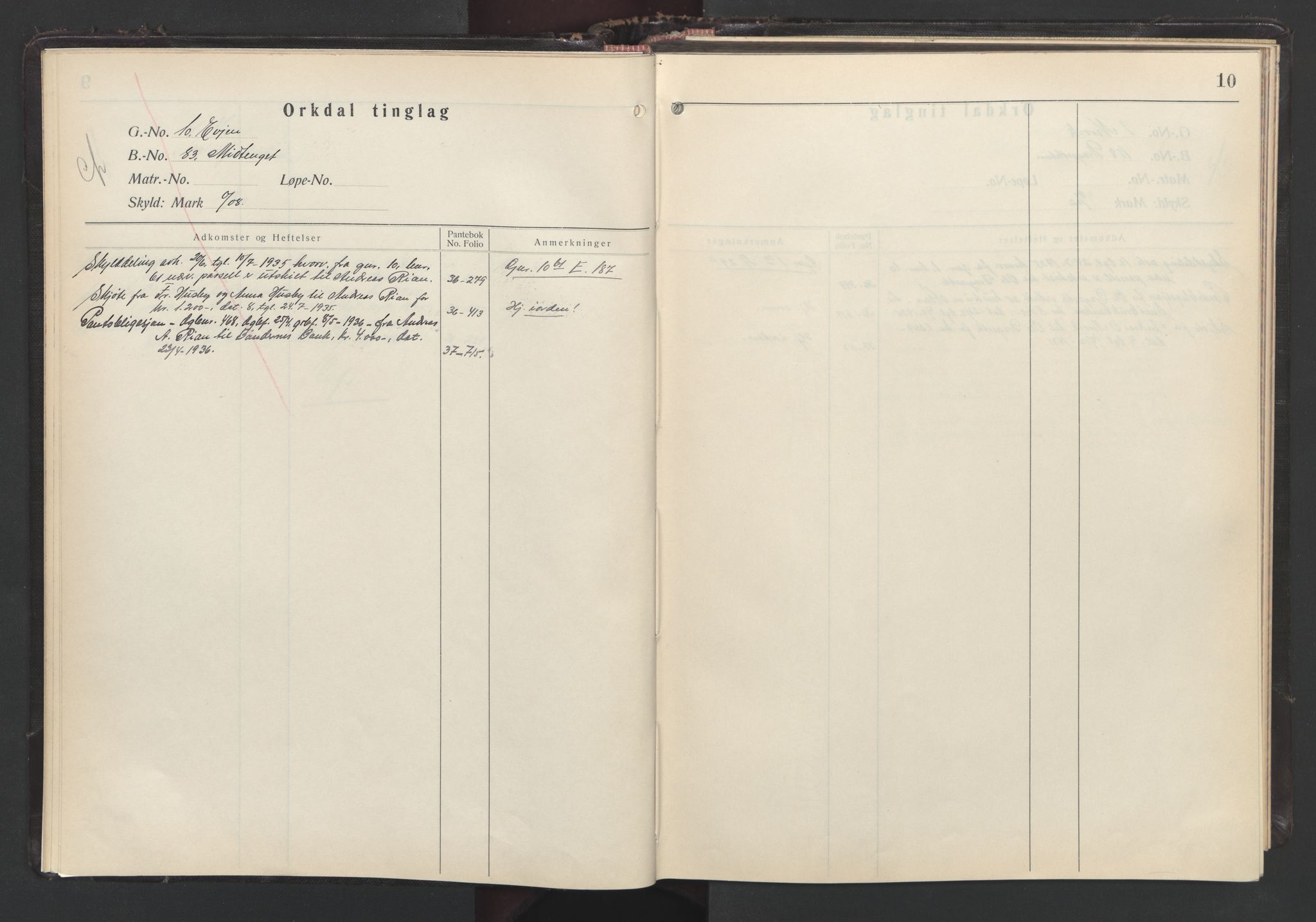 Orkdal sorenskriveri, AV/SAT-A-4169/1/2/2A/2Aa/L0014: Mortgage register no. 14, p. 10