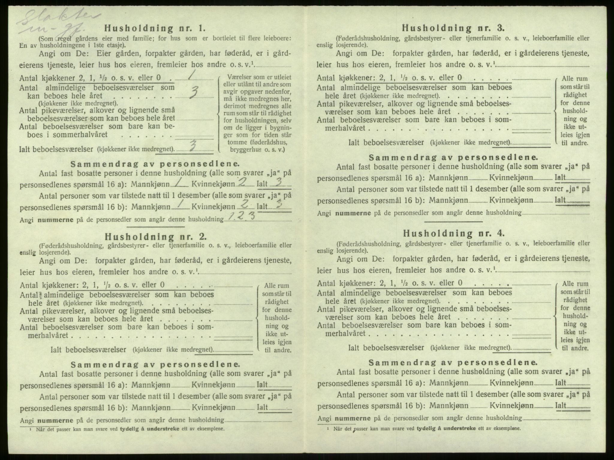 SAB, 1920 census for Kinn, 1920, p. 266