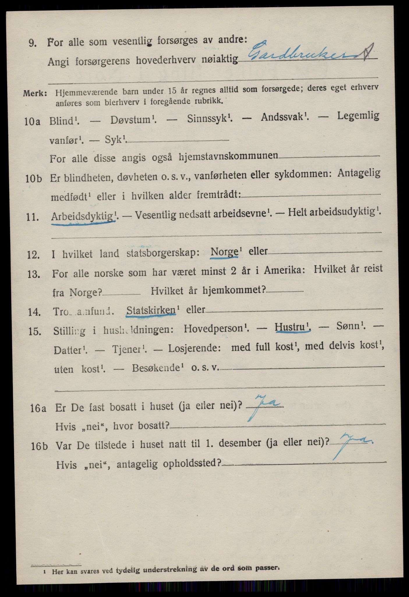 SAT, 1920 census for Vestnes, 1920, p. 3880