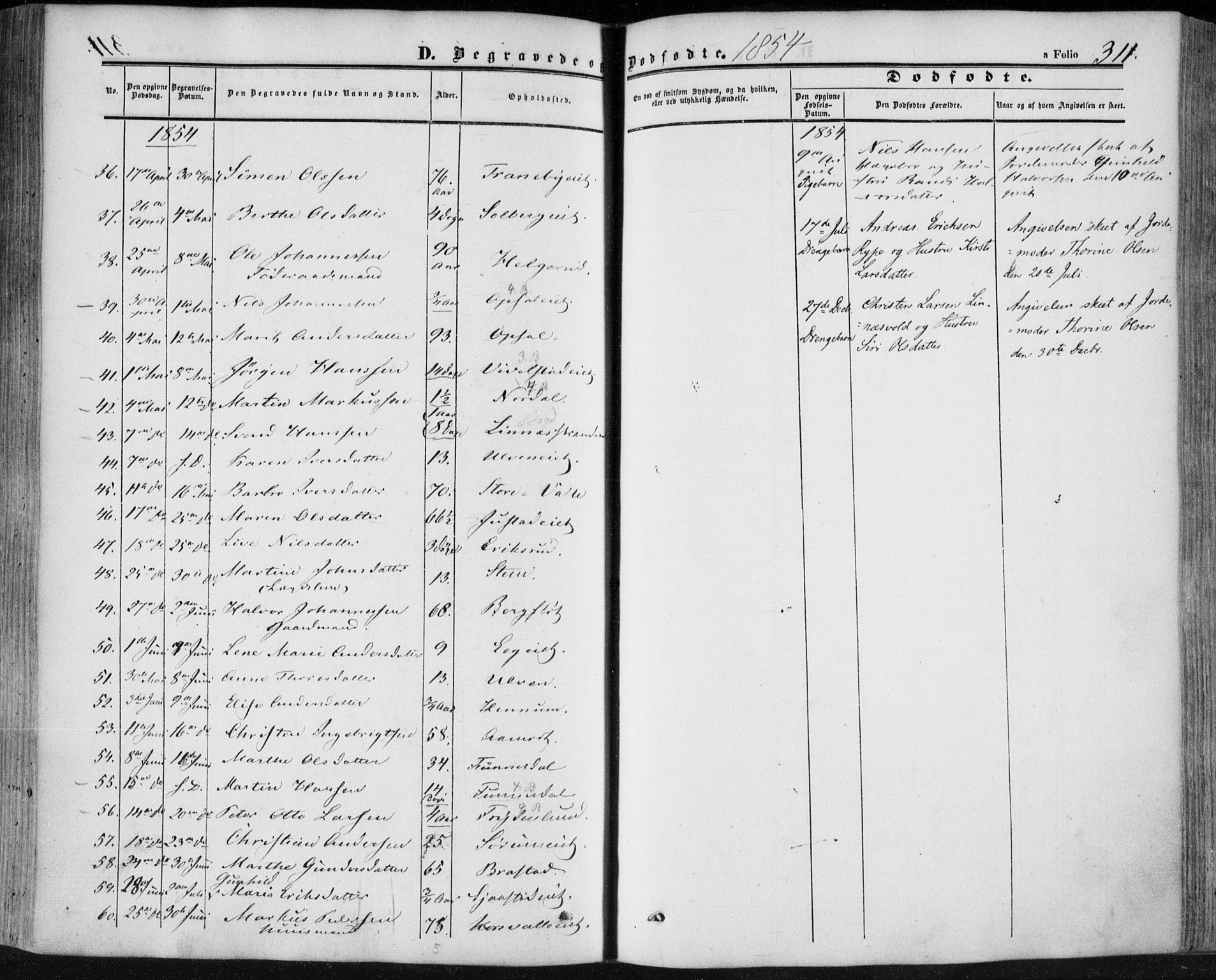 Lier kirkebøker, SAKO/A-230/F/Fa/L0012: Parish register (official) no. I 12, 1854-1864, p. 311