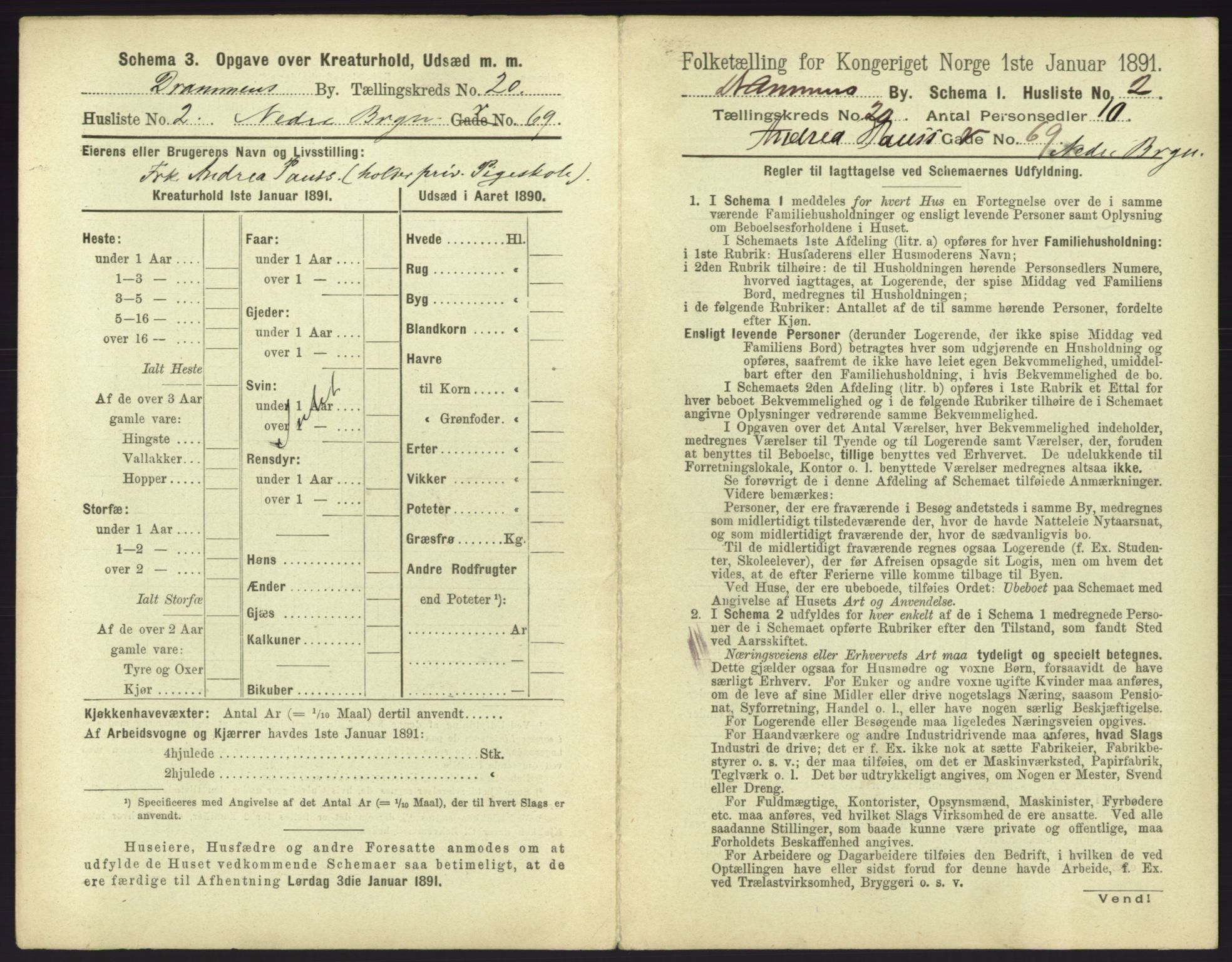 RA, 1891 census for 0602 Drammen, 1891, p. 1655