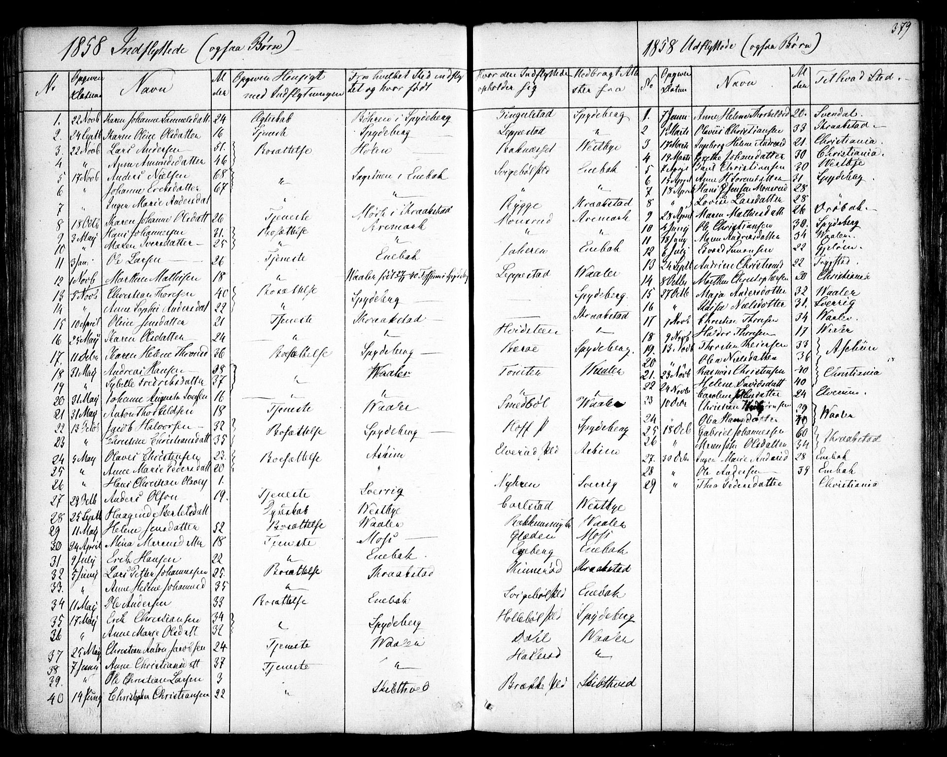 Hobøl prestekontor Kirkebøker, SAO/A-2002/F/Fa/L0003: Parish register (official) no. I 3, 1842-1864, p. 379
