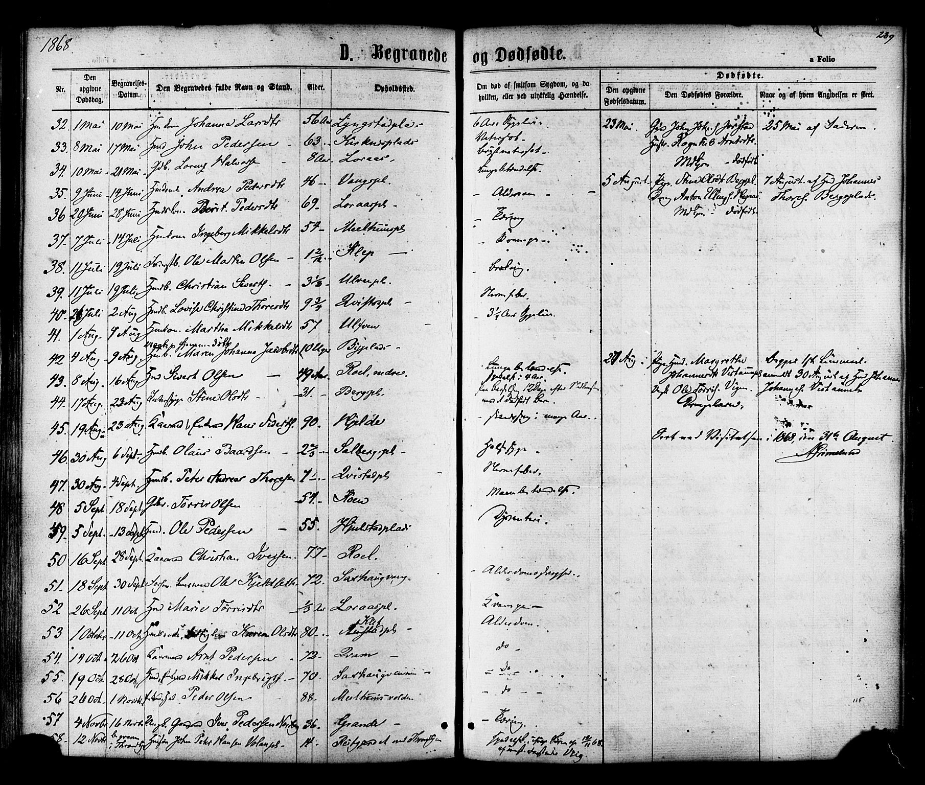 Ministerialprotokoller, klokkerbøker og fødselsregistre - Nord-Trøndelag, SAT/A-1458/730/L0284: Parish register (official) no. 730A09, 1866-1878, p. 289