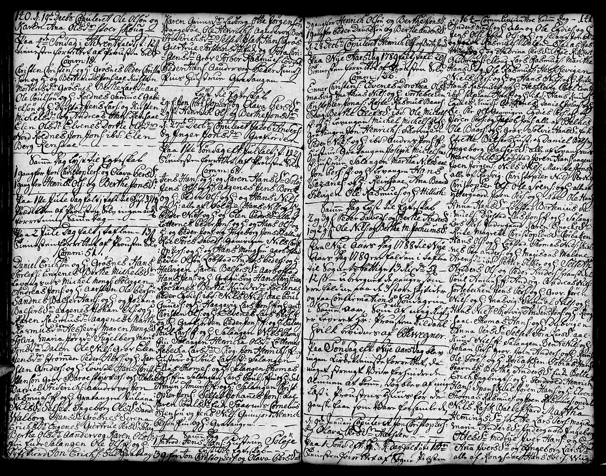 Ibestad sokneprestembete, SATØ/S-0077/H/Ha/Hab/L0001klokker: Parish register (copy) no. 1, 1776-1808, p. 140-141