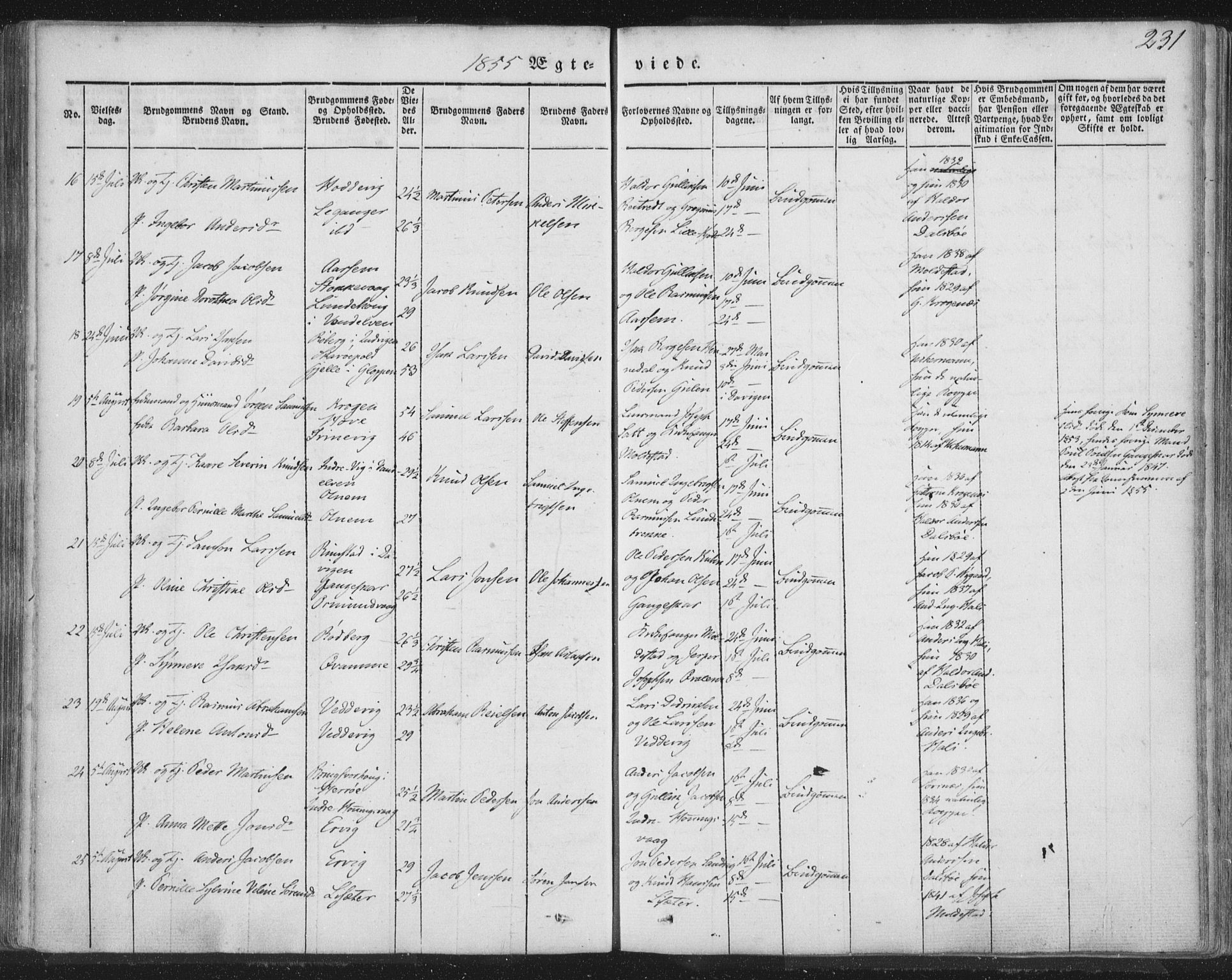 Selje sokneprestembete, AV/SAB-A-99938/H/Ha/Haa/Haaa: Parish register (official) no. A 10, 1844-1858, p. 231