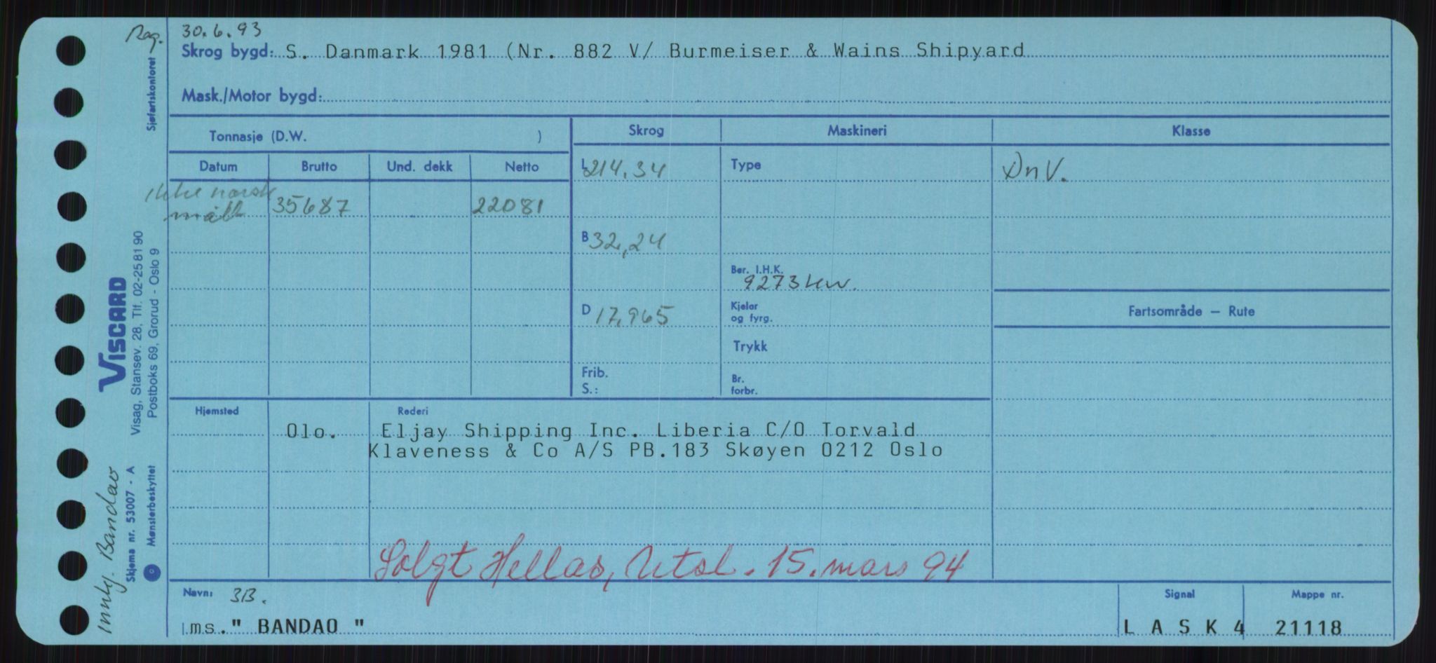 Sjøfartsdirektoratet med forløpere, Skipsmålingen, RA/S-1627/H/Hd/L0003: Fartøy, B-Bev, p. 213