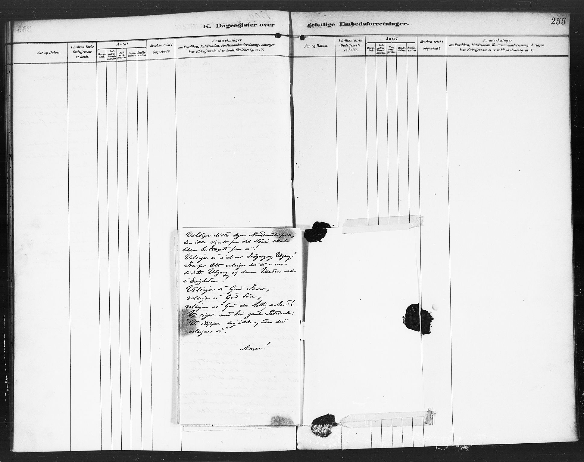 Rødenes prestekontor Kirkebøker, AV/SAO-A-2005/F/Fa/L0010: Parish register (official) no. I 10, 1890-1900, p. 255