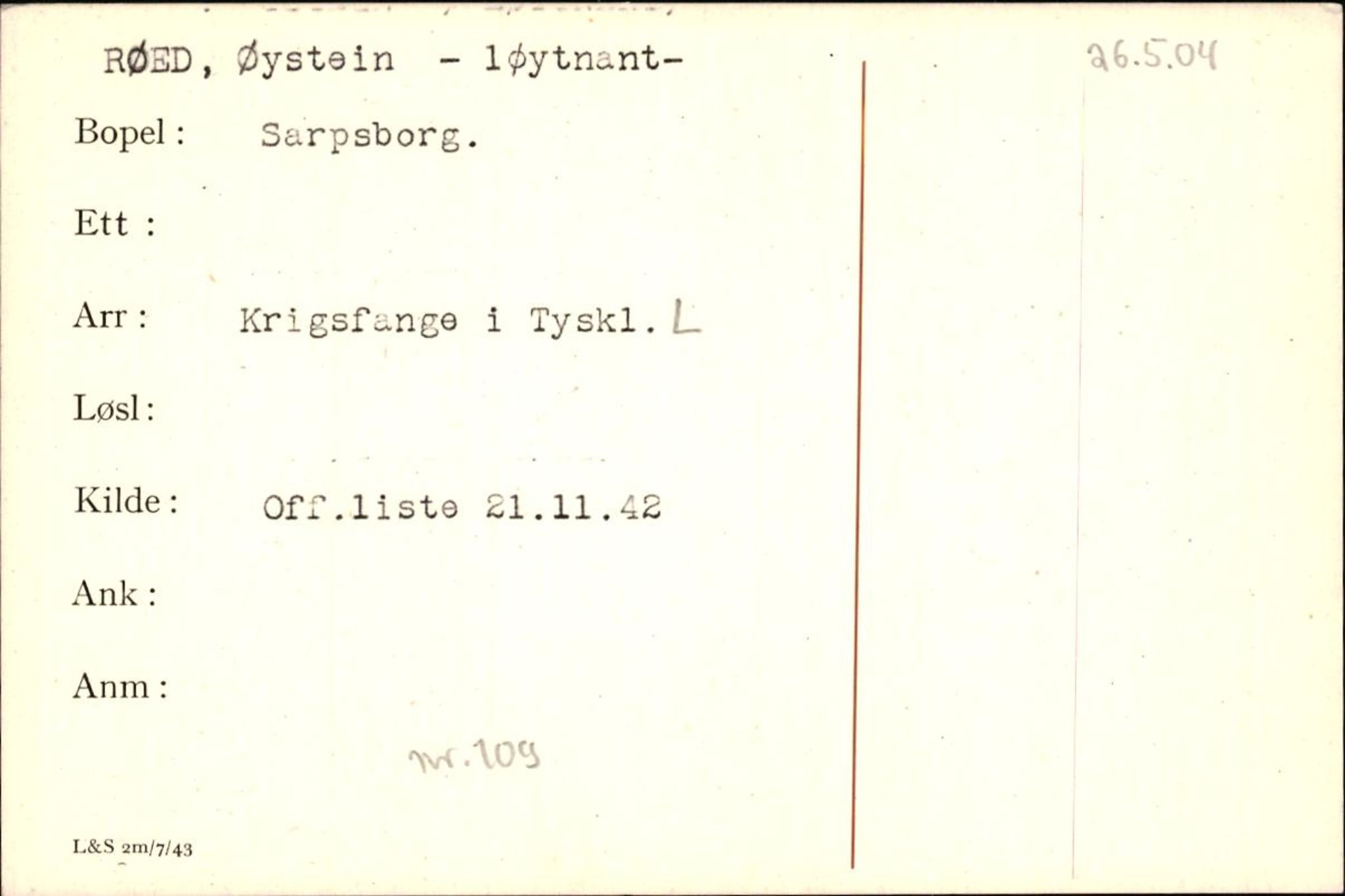 Forsvaret, Forsvarets krigshistoriske avdeling, AV/RA-RAFA-2017/Y/Yf/L0200: II-C-11-2102  -  Norske krigsfanger i Tyskland, 1940-1945, p. 873