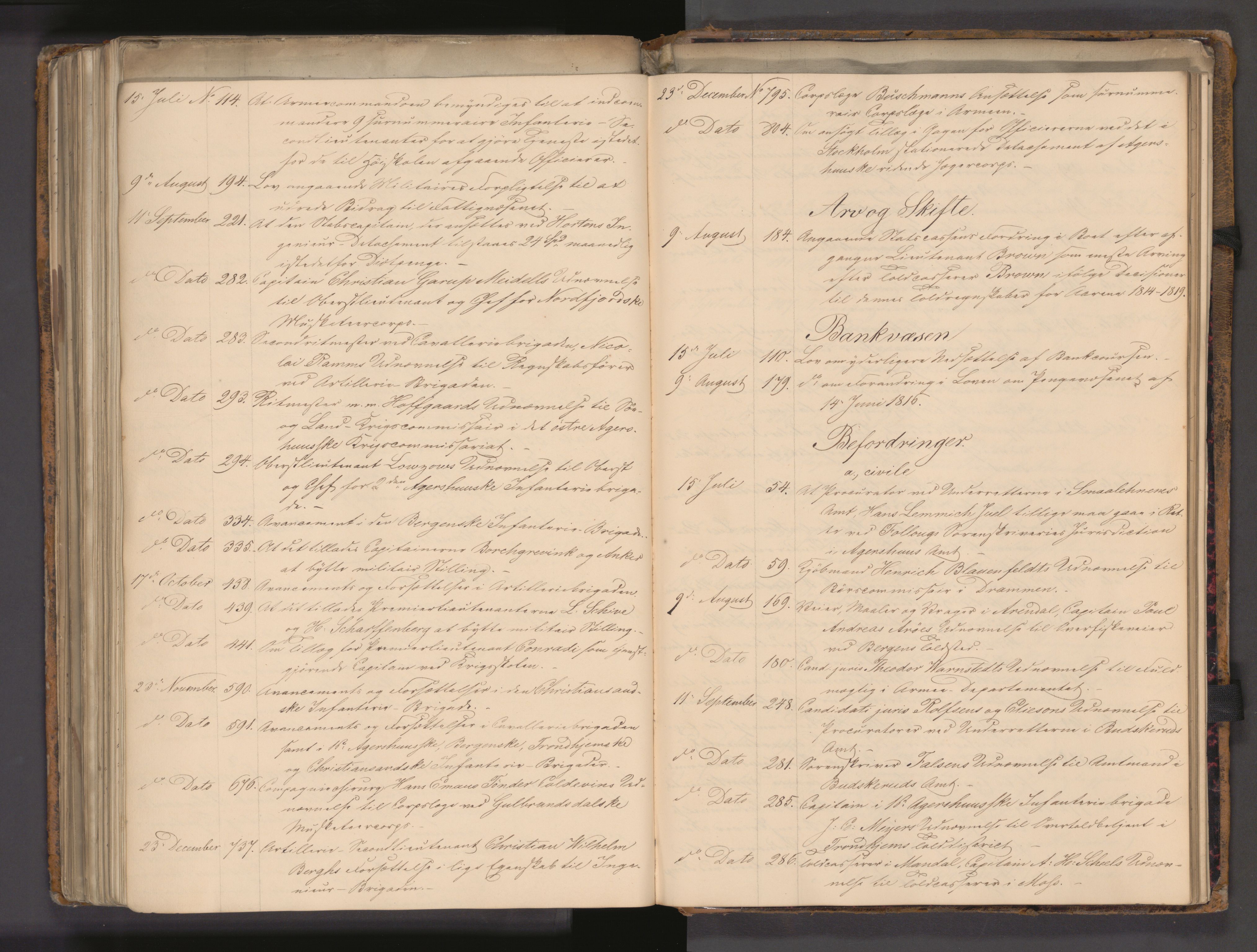 Statsrådssekretariatet, AV/RA-S-1001/A/Ab/L0050: Kgl. res. nr. 10-805, 2. halvår, 1839