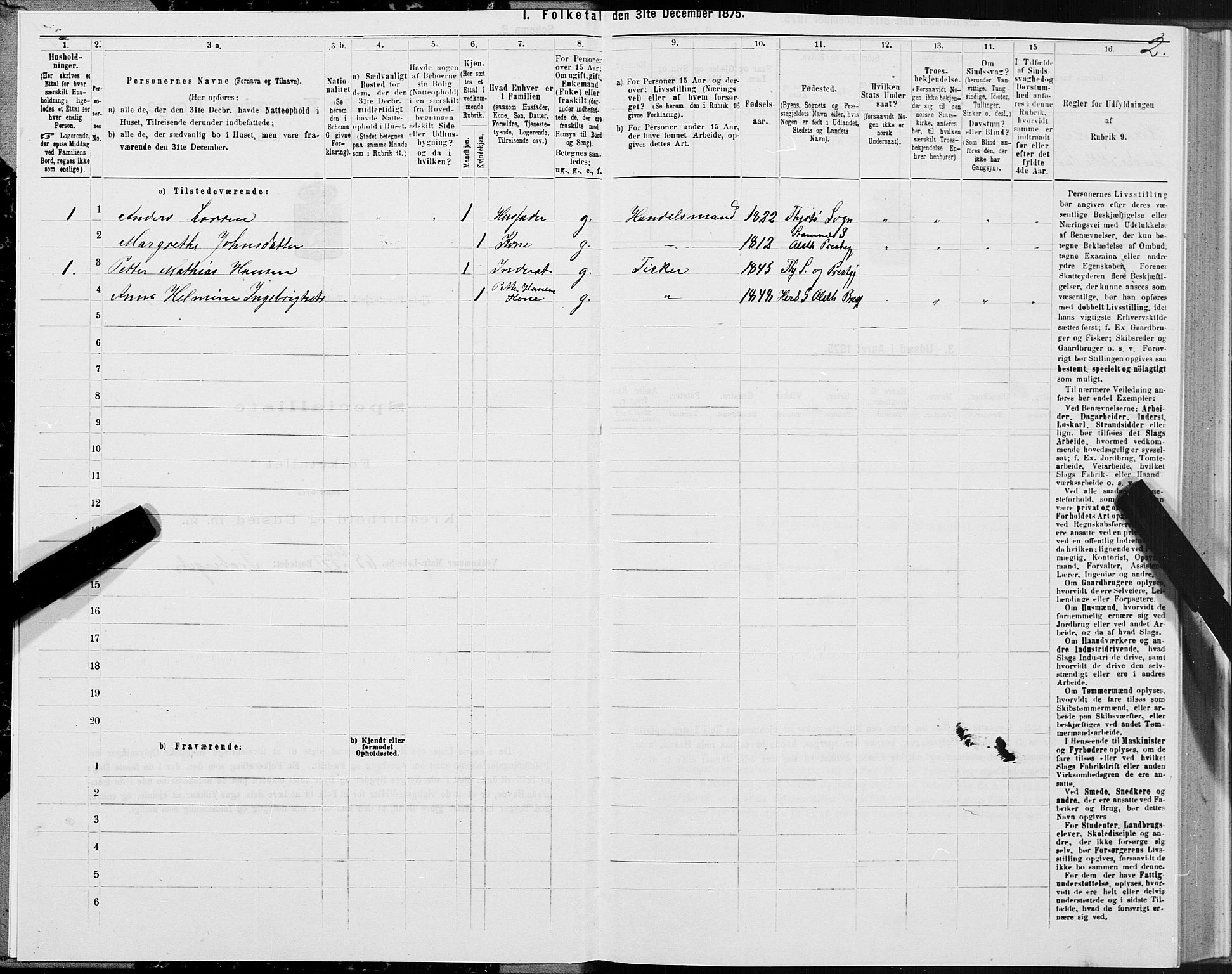 SAT, 1875 census for 1817P Tjøtta, 1875, p. 2002