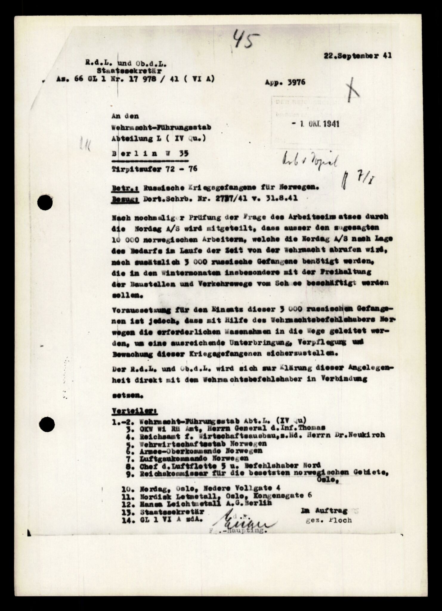 Forsvarets Overkommando. 2 kontor. Arkiv 11.4. Spredte tyske arkivsaker, AV/RA-RAFA-7031/D/Dar/Darb/L0011: Reichskommissariat - Hauptabteilung Volkswirtschaft, 1941-1944, p. 24