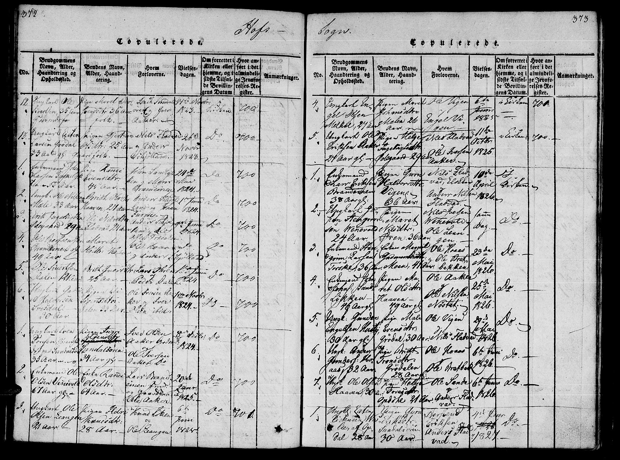 Ministerialprotokoller, klokkerbøker og fødselsregistre - Møre og Romsdal, SAT/A-1454/590/L1009: Parish register (official) no. 590A03 /1, 1819-1832, p. 372-373