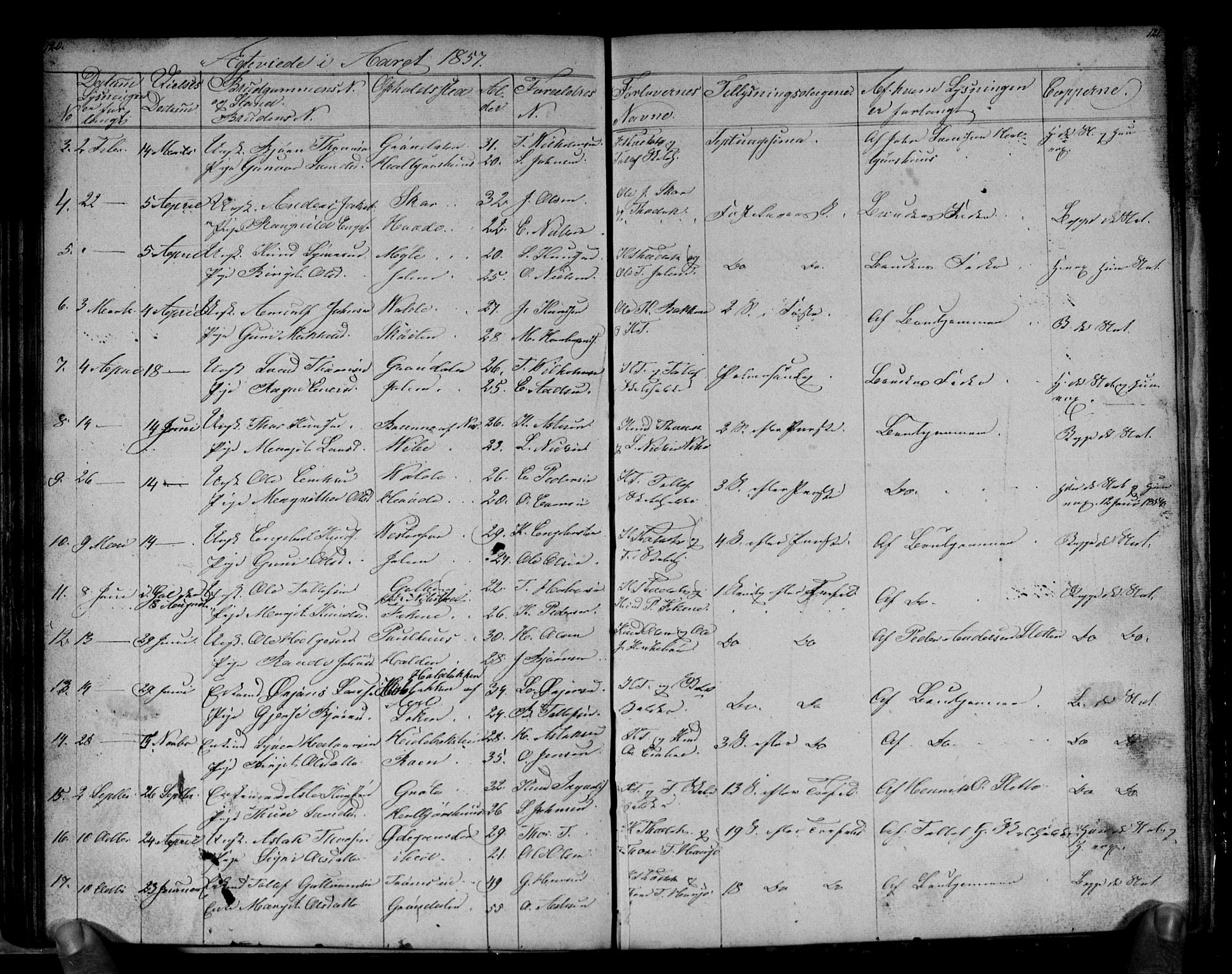 Gol kirkebøker, SAKO/A-226/G/Gb/L0003: Parish register (copy) no. II 3, 1844-1858, p. 120-121