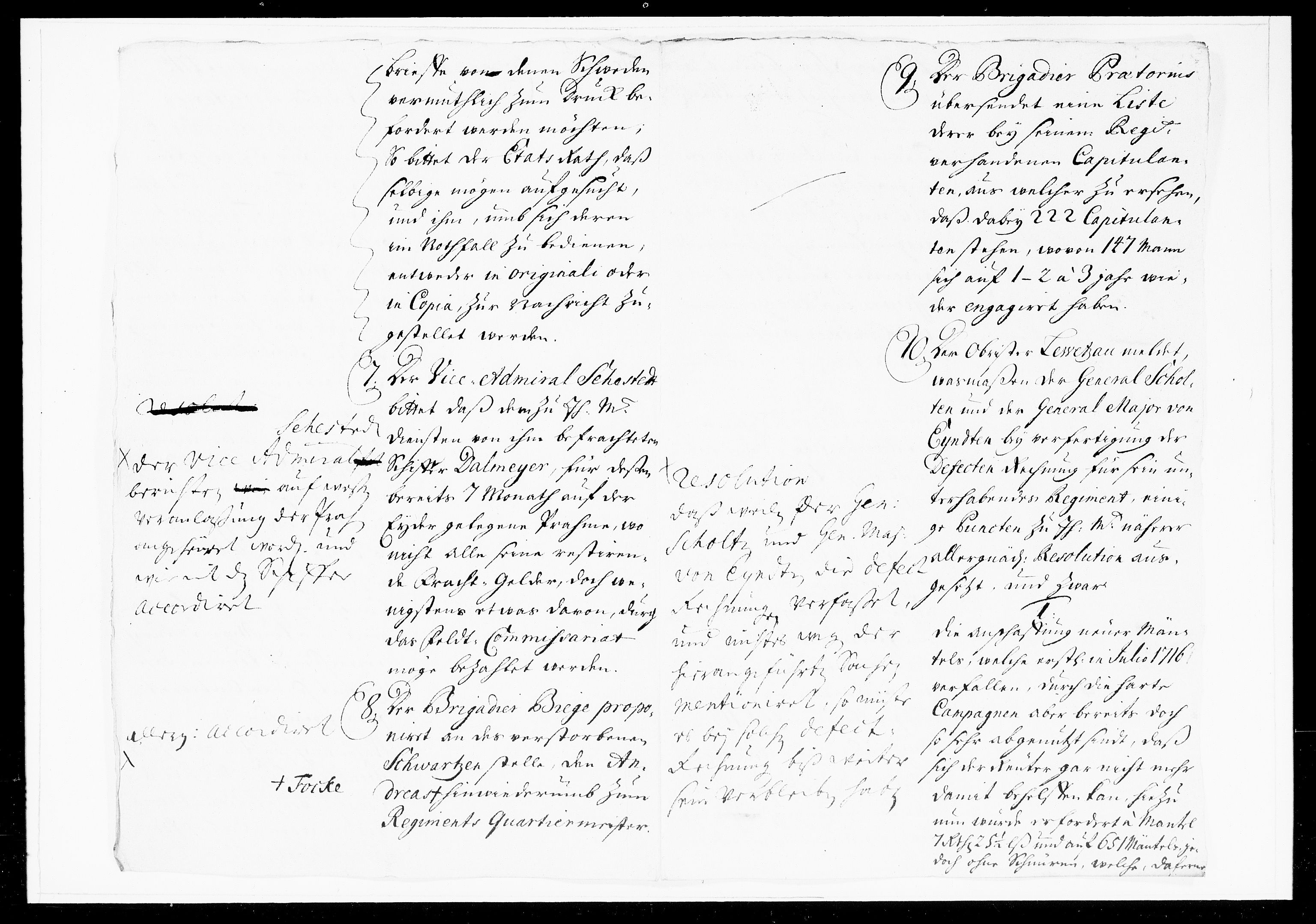 Krigskollegiet, Krigskancelliet, DRA/A-0006/-/1003-1013: Refererede sager, 1714, p. 30