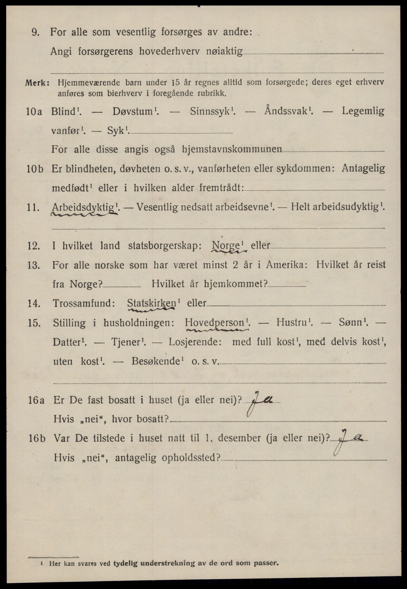 SAT, 1920 census for Tingvoll, 1920, p. 5727