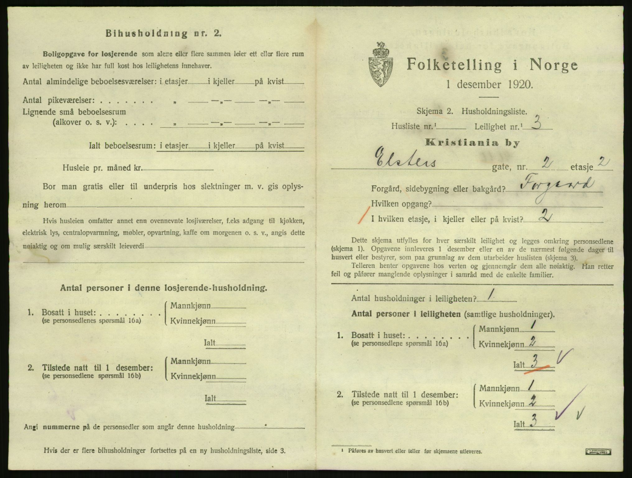 SAO, 1920 census for Kristiania, 1920, p. 19830