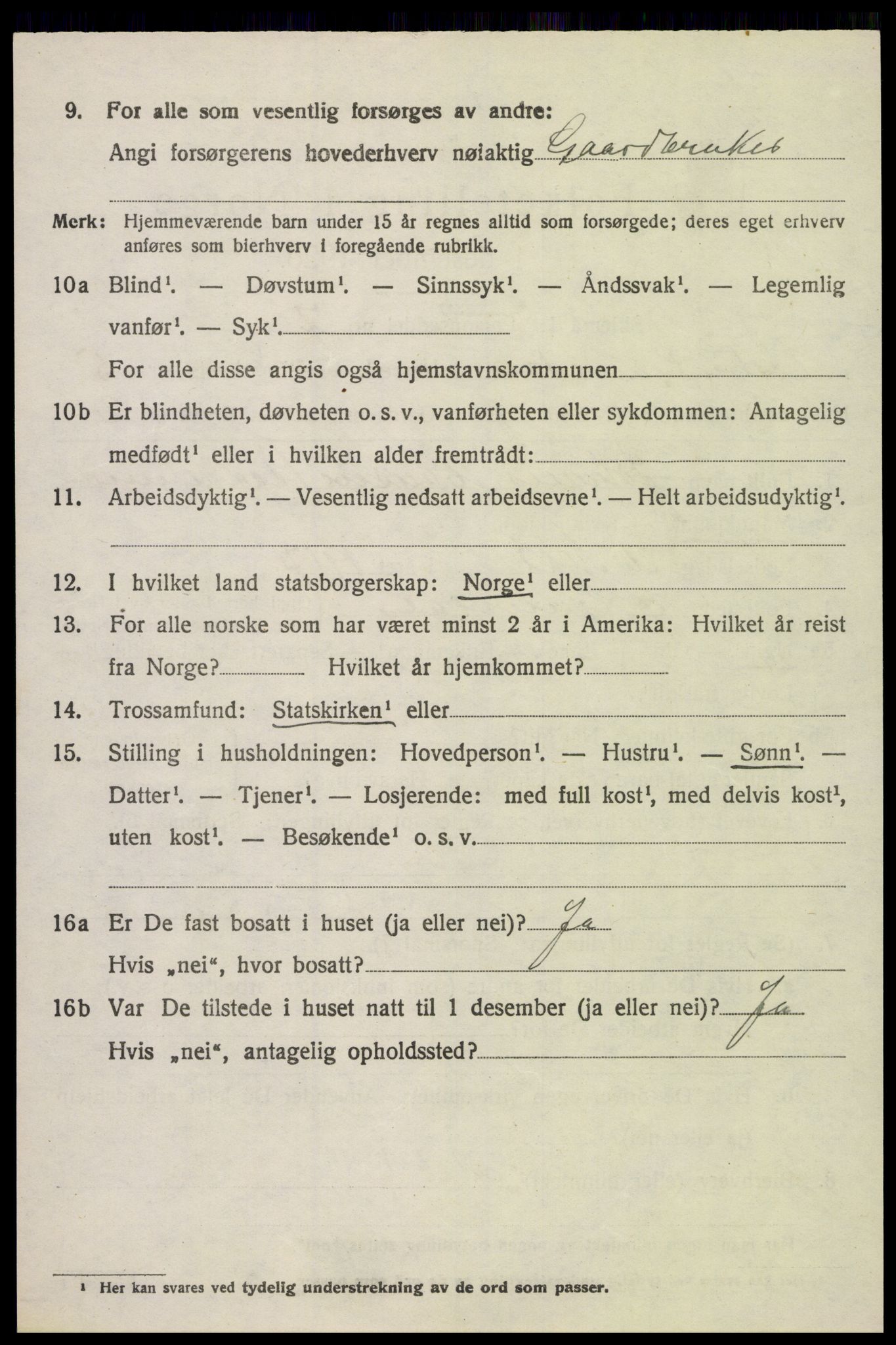 SAH, 1920 census for Østre Gausdal, 1920, p. 2783