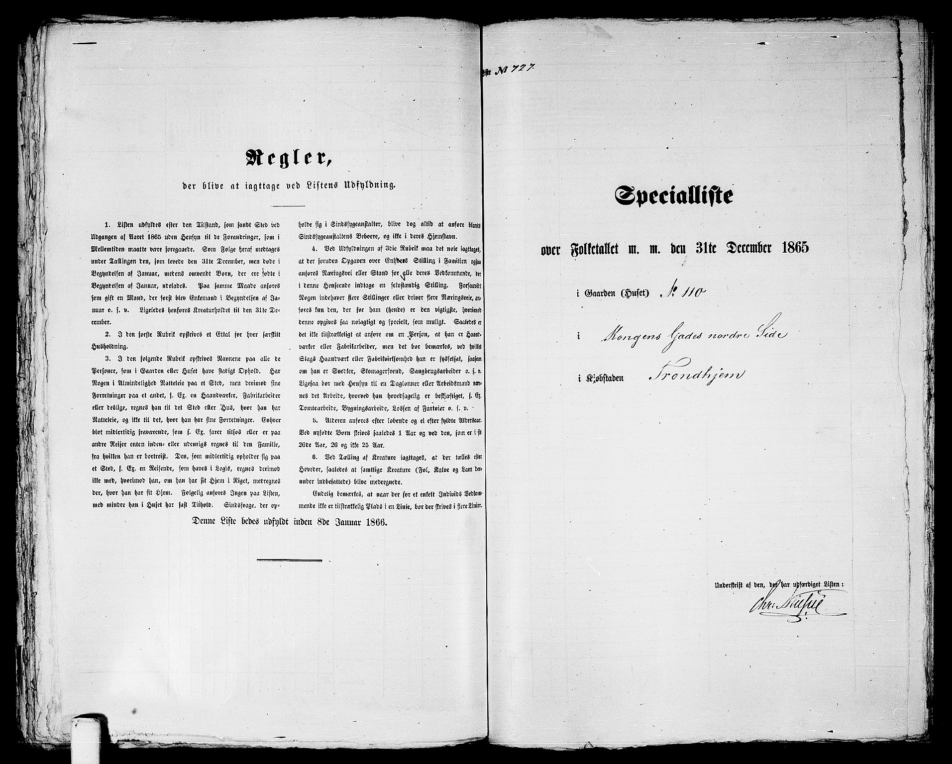 RA, 1865 census for Trondheim, 1865, p. 1503