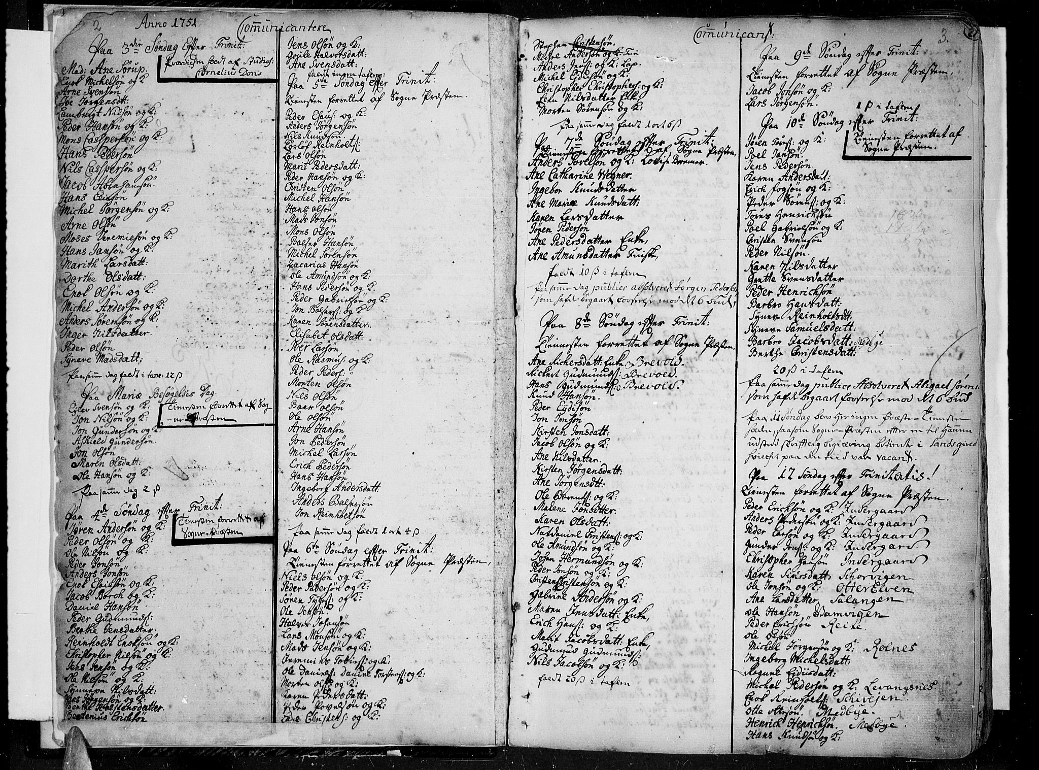 Ibestad sokneprestembete, SATØ/S-0077/H/Ha/Haa/L0002kirke: Parish register (official) no. 2, 1751-1775, p. 2-3