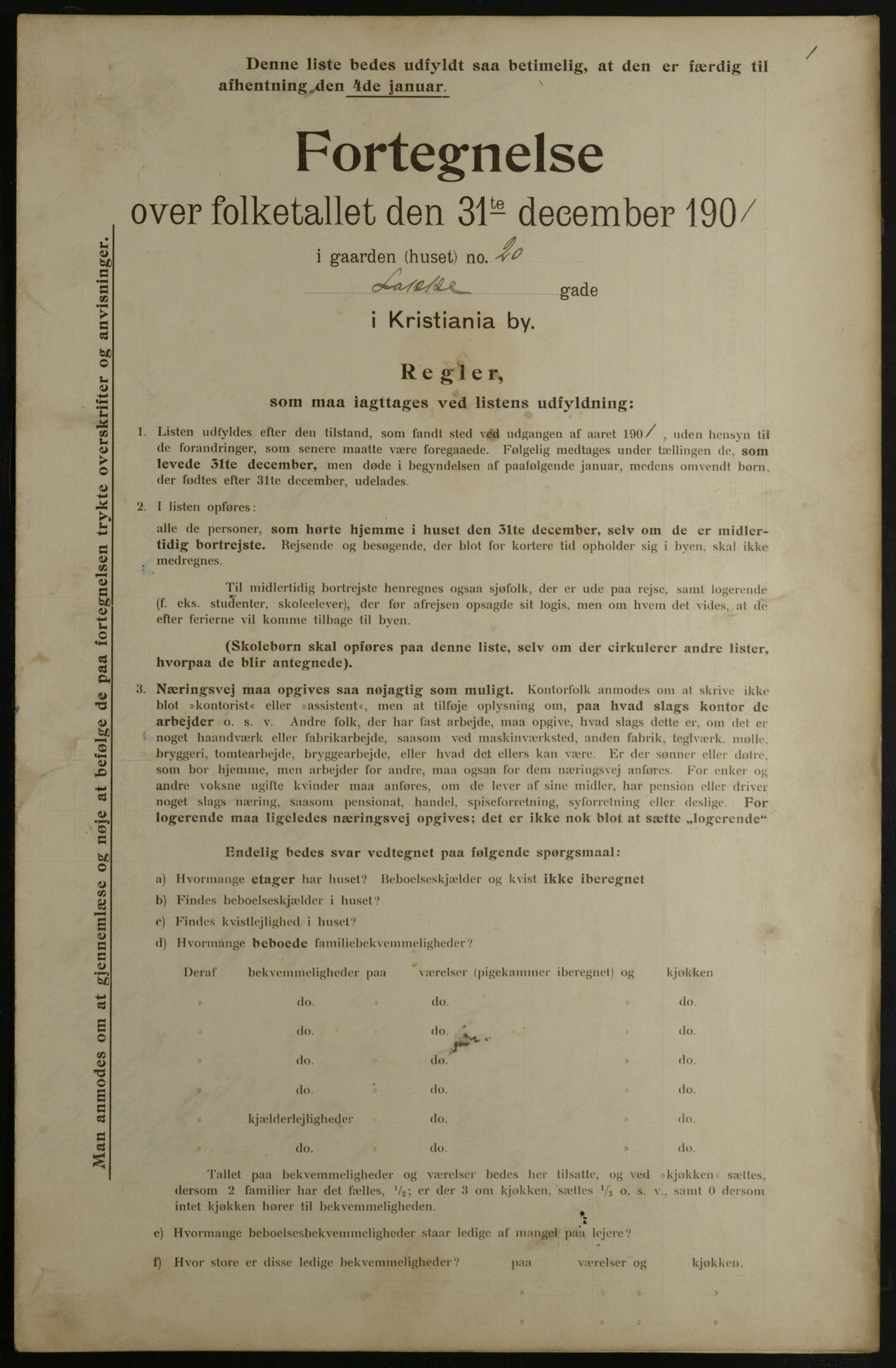 OBA, Municipal Census 1901 for Kristiania, 1901, p. 8516