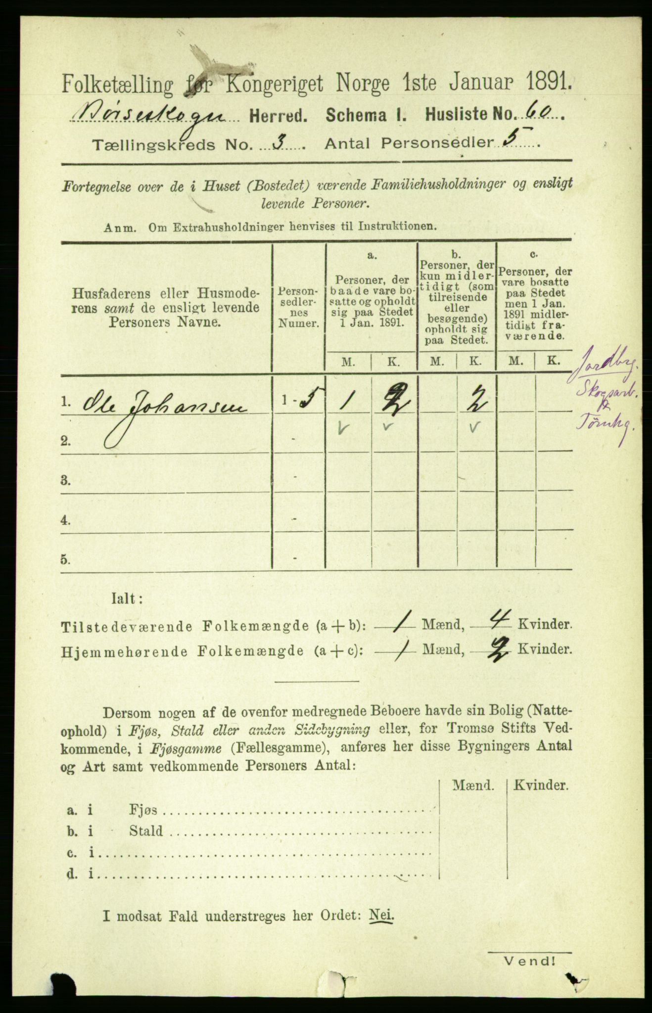 RA, 1891 census for 1657 Børseskogn, 1891, p. 1339