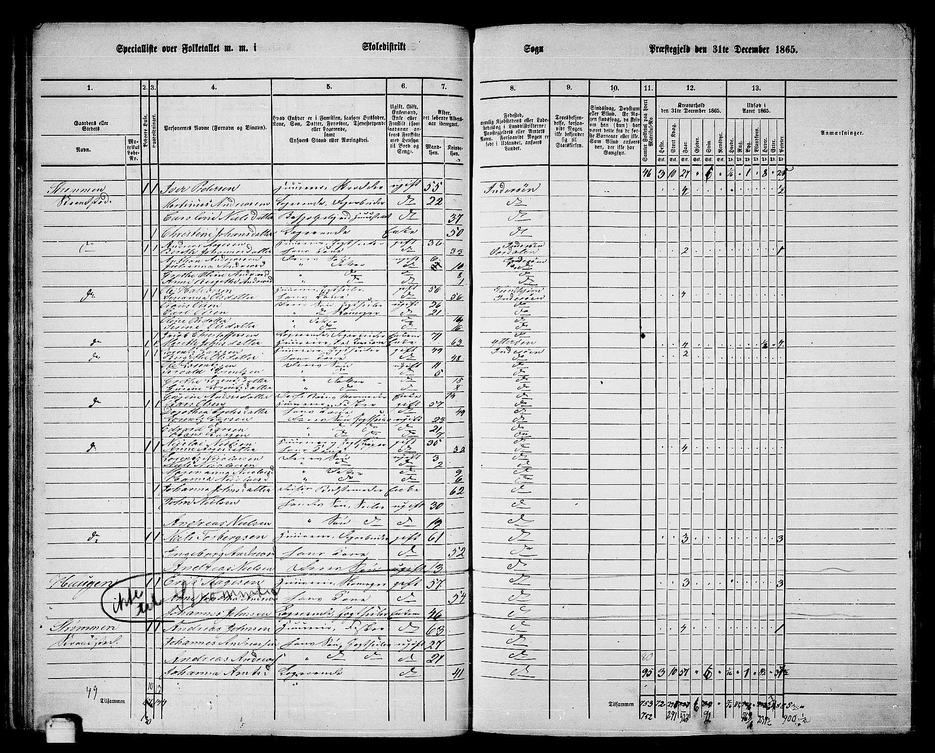 RA, 1865 census for Inderøy, 1865, p. 34