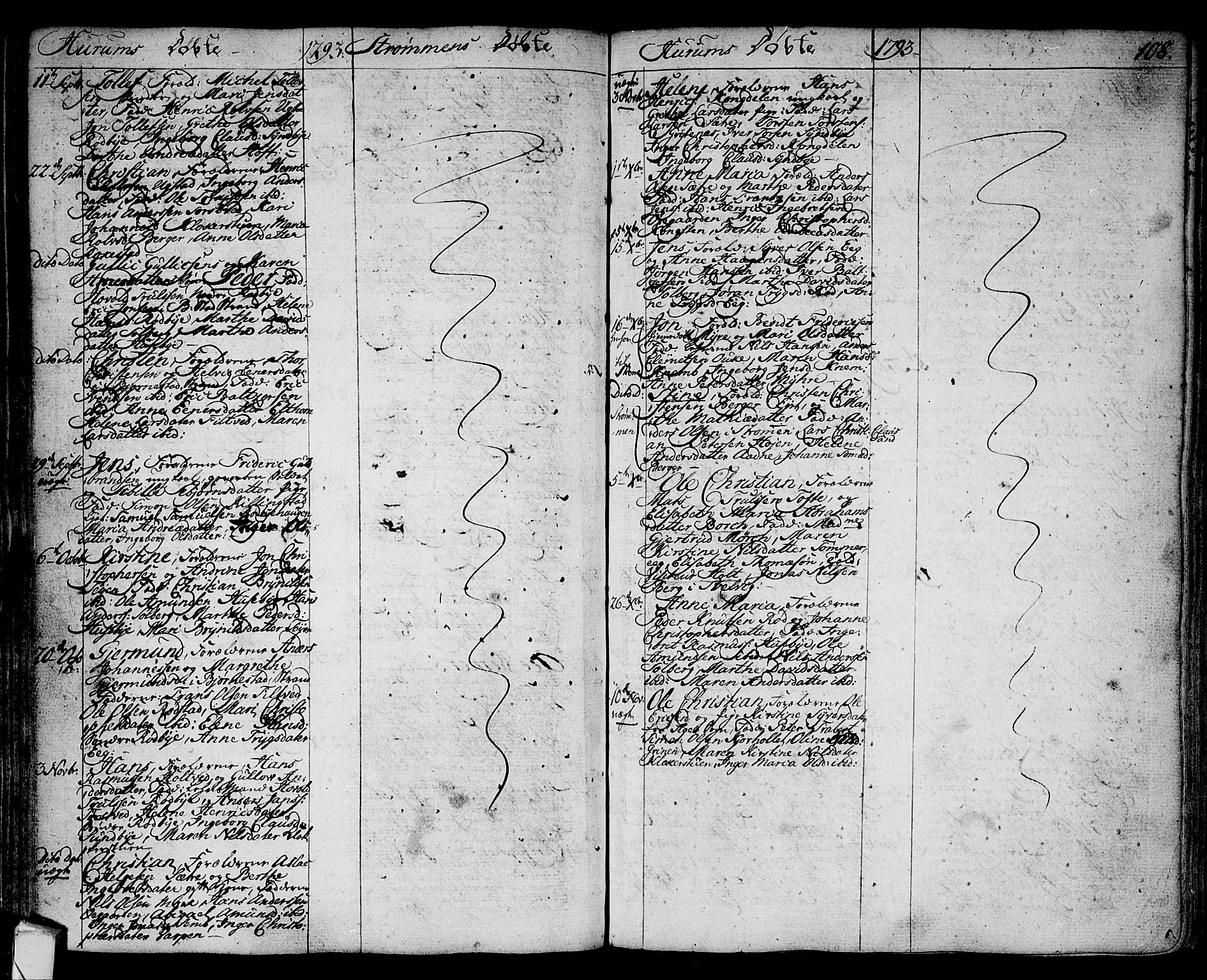 Hurum kirkebøker, AV/SAKO-A-229/F/Fa/L0007: Parish register (official) no. 7, 1771-1810, p. 108