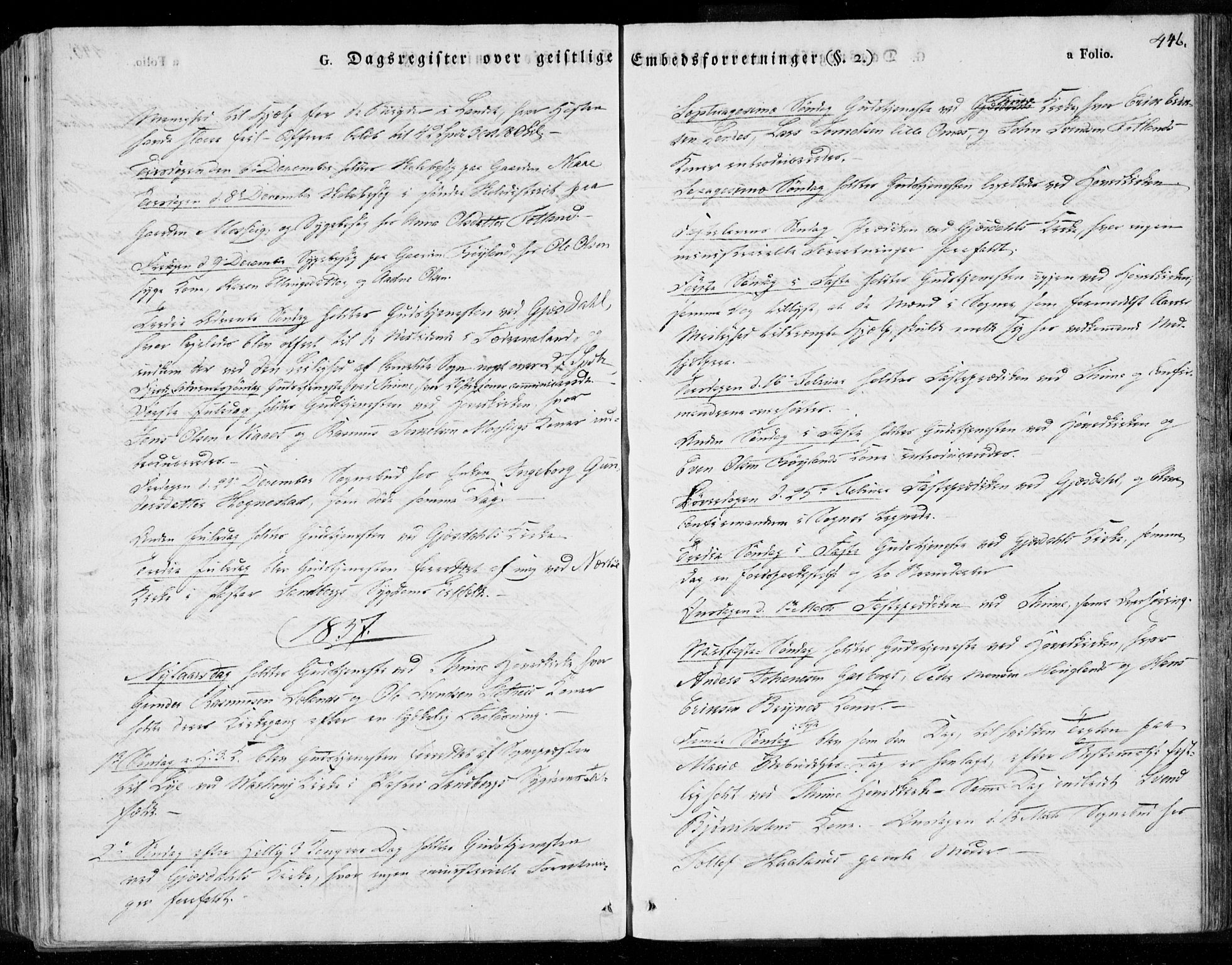 Lye sokneprestkontor, AV/SAST-A-101794/001/30BA/L0004: Parish register (official) no. A 4, 1826-1841, p. 446