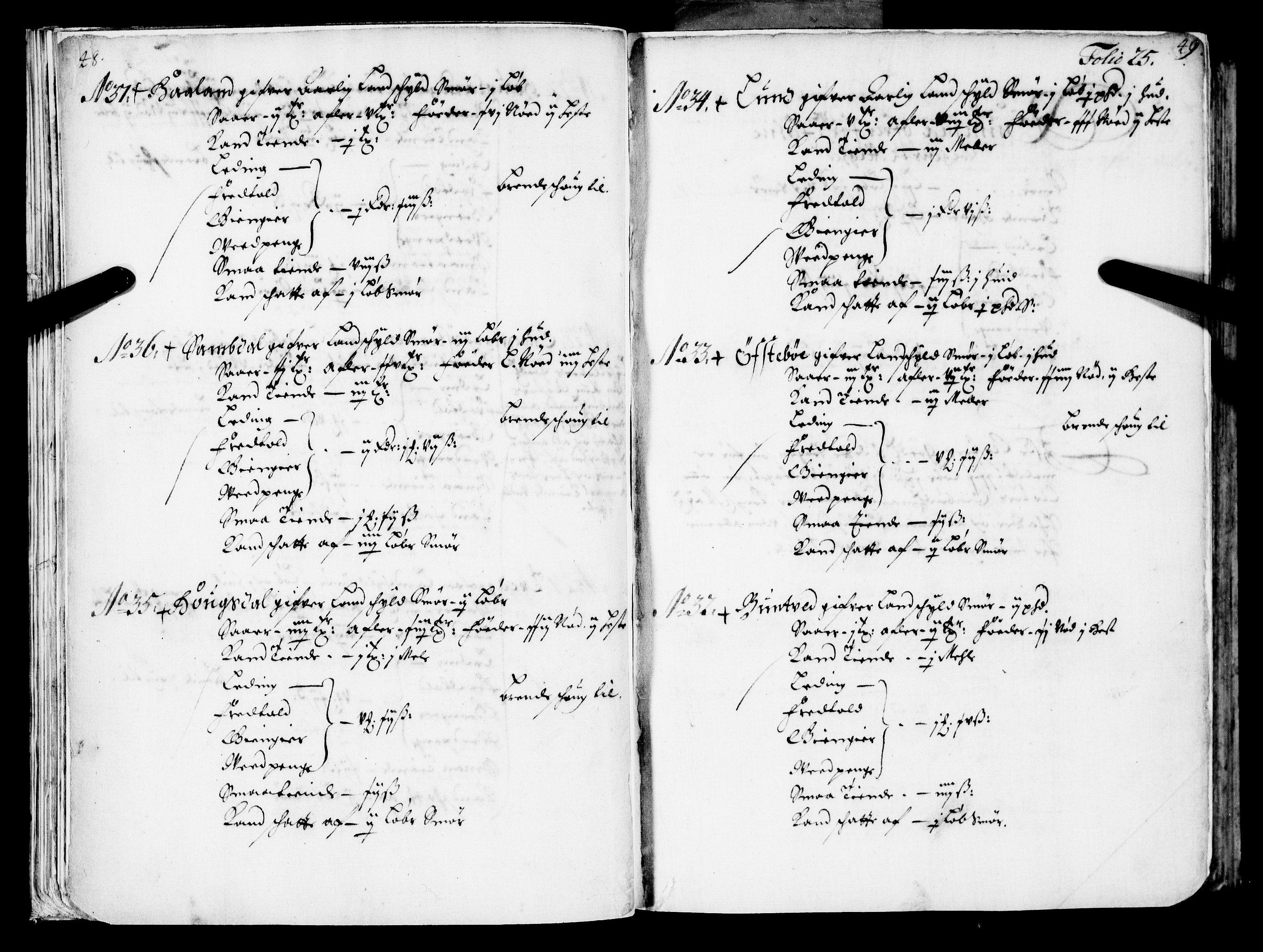 Rentekammeret inntil 1814, Realistisk ordnet avdeling, RA/EA-4070/N/Nb/Nba/L0039: Nordhordland fogderi, 1667, p. 24b-25a