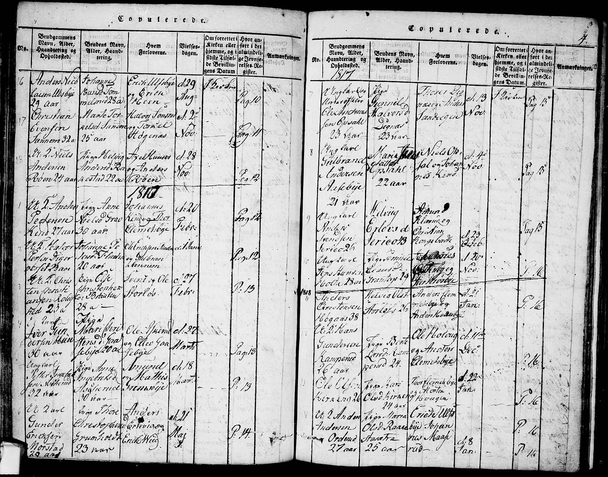 Rødenes prestekontor Kirkebøker, AV/SAO-A-2005/F/Fa/L0004: Parish register (official) no. I 4, 1814-1838, p. 4